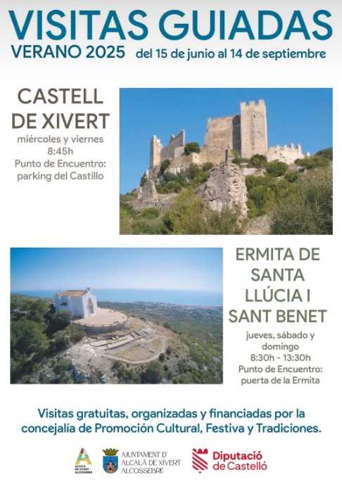 Visitas guiadas al Castillo de Xivert y a la Ermita de Santa Lucía
