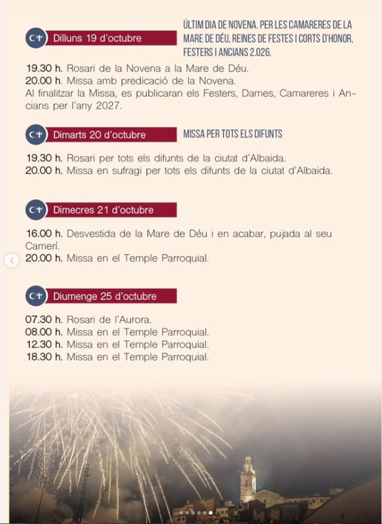 Festes Patronals i de Moros i Cristians d´Albaida 2026