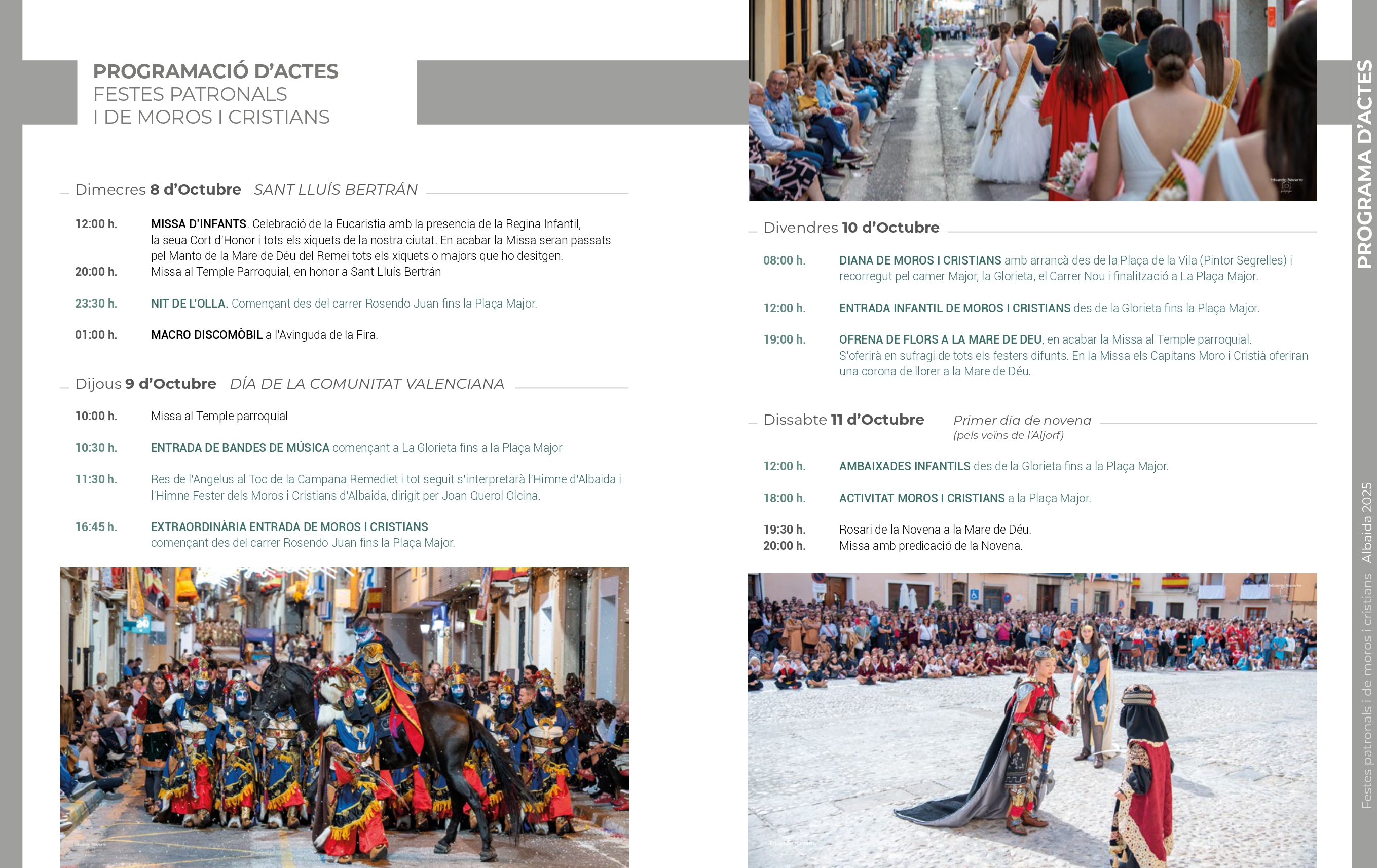 Fiestas Patronales y de Moros y Cristianos de Albaida 2025