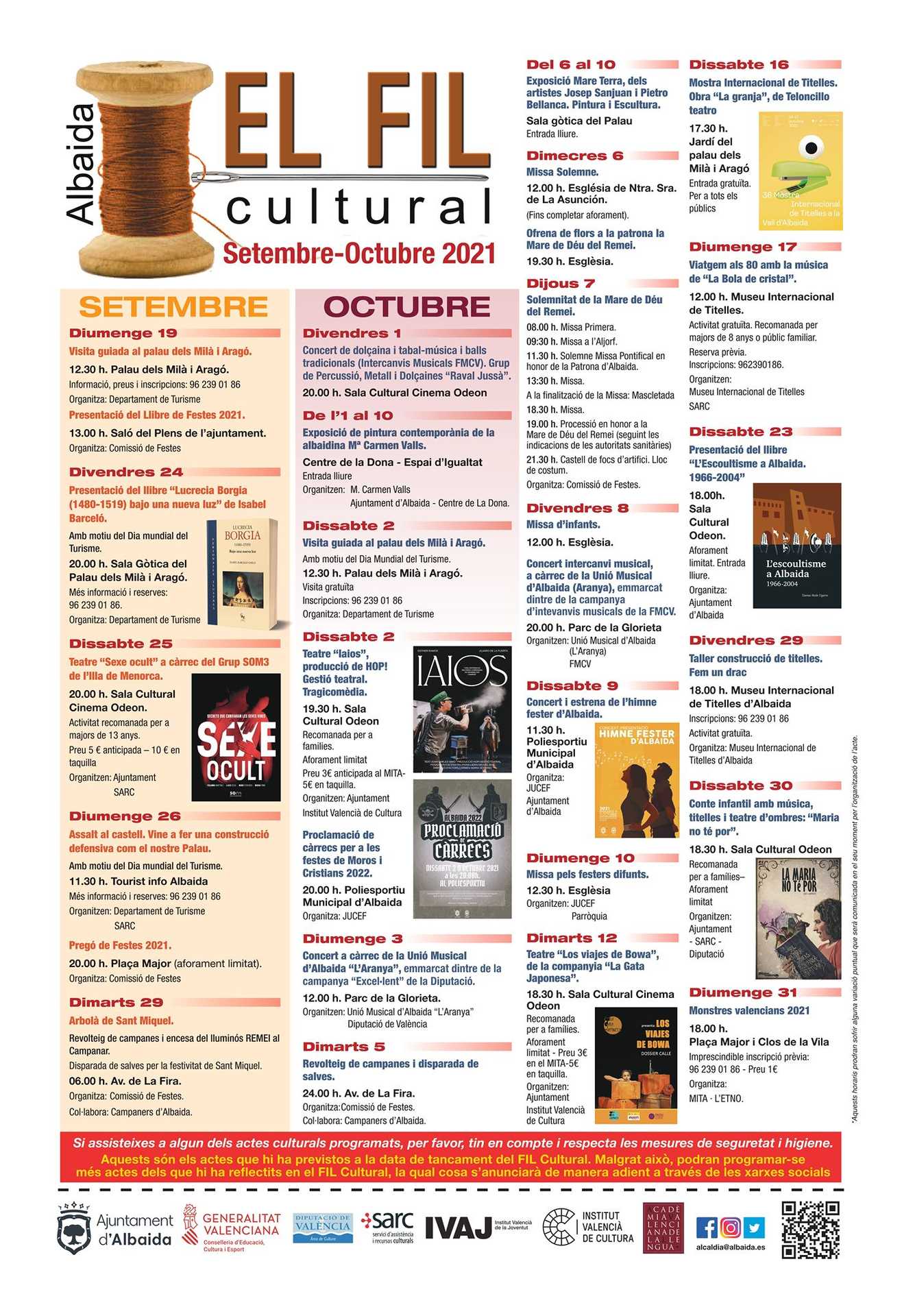 Hilo cultural septiembre - octubre Albaida