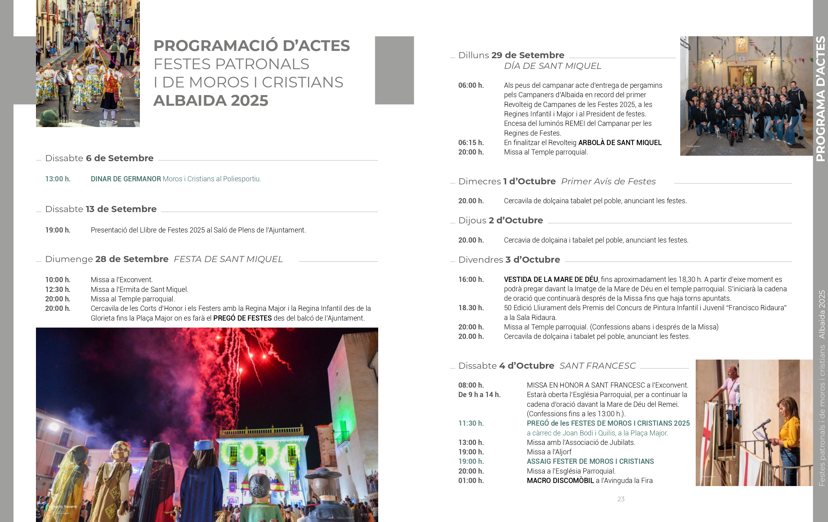 Fiestas Patronales y de Moros y Cristianos de Albaida 2025