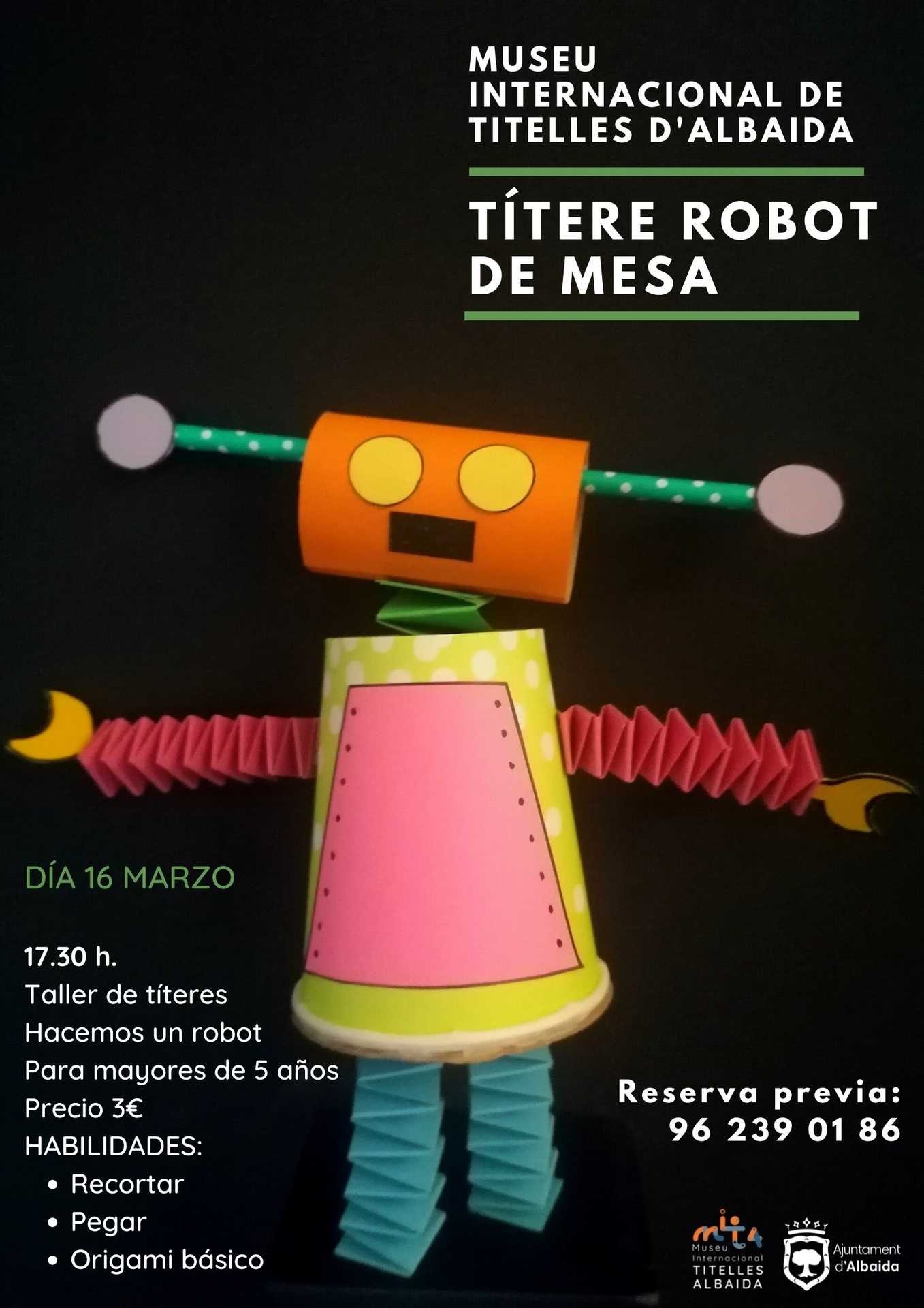 TALLER DE TÍTERE ROBOT DE MESA