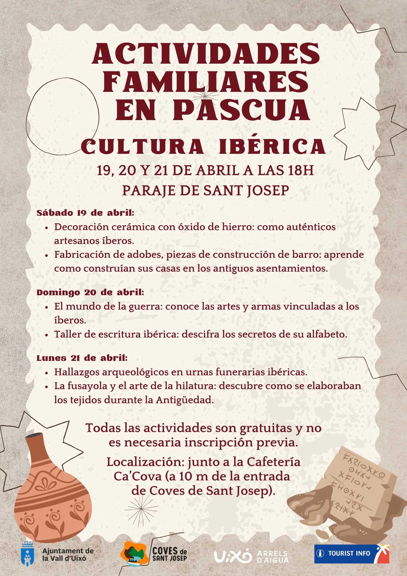 ACTIVIDADES FAMILIARES DE PASCUA EN EL PARAJE DE SANT JOSEP