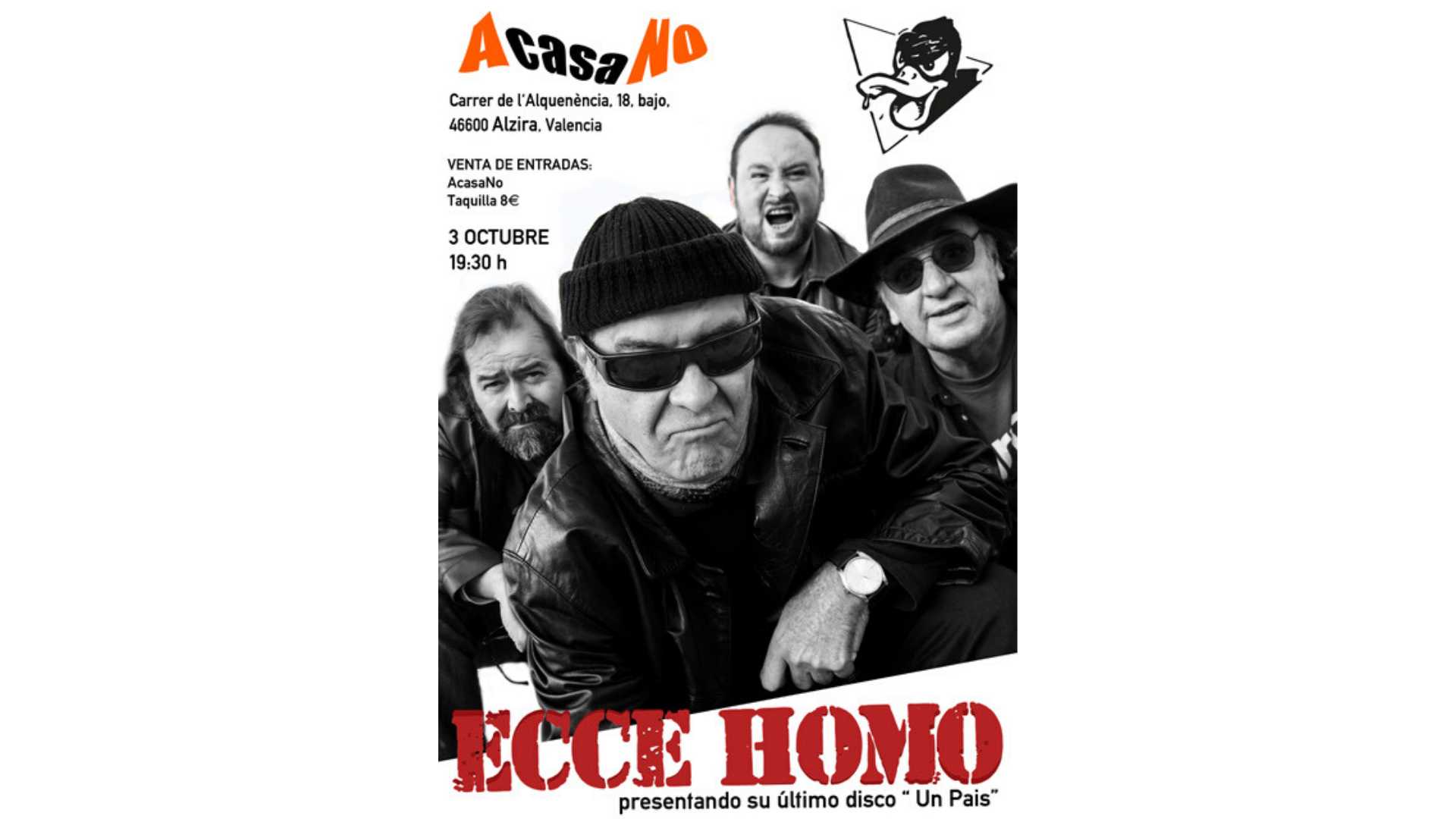 Concierto: Ecce Homo en A casa No, Alzira