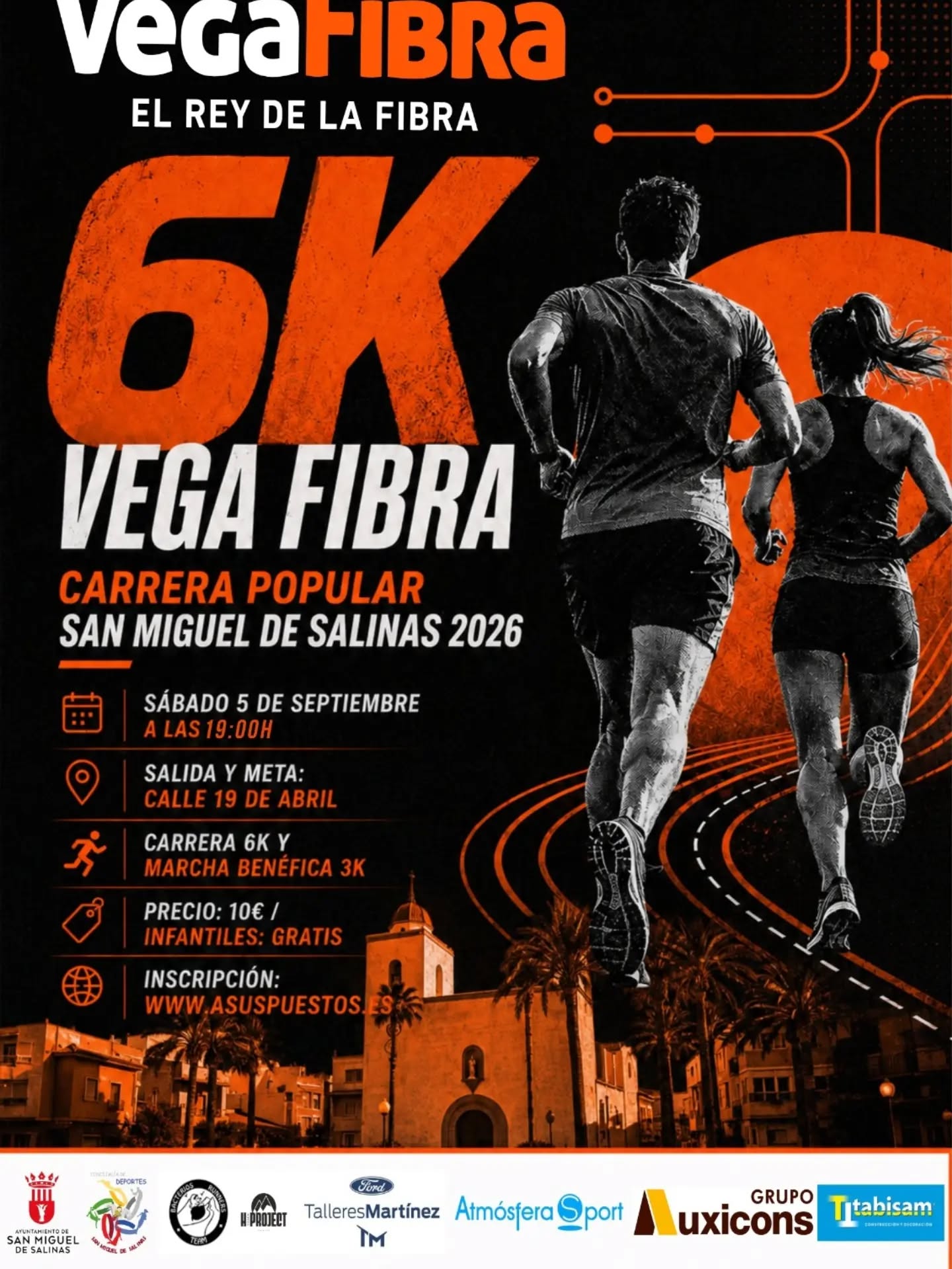Carrera Popular Vega Fibra 6K y Marcha Benéfica 3K 2026