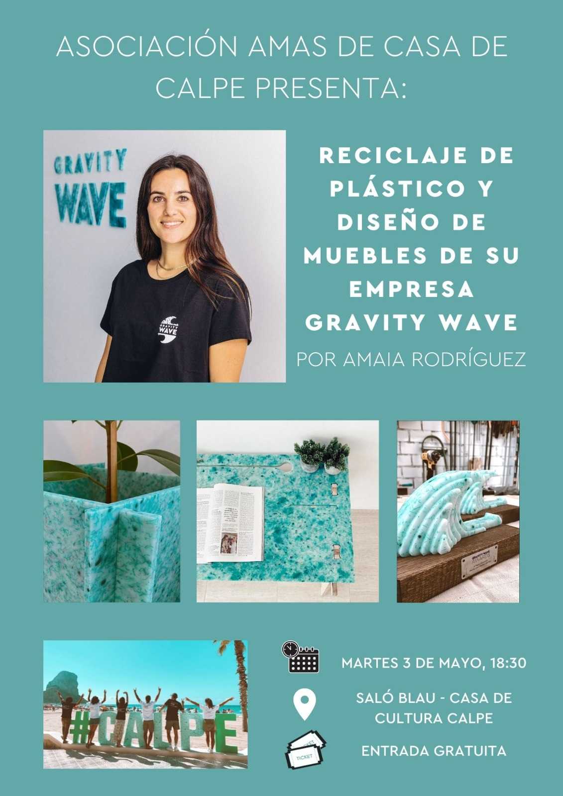 Reciclaje de plástico y diseño de muebles de su empresa Gravity Wave