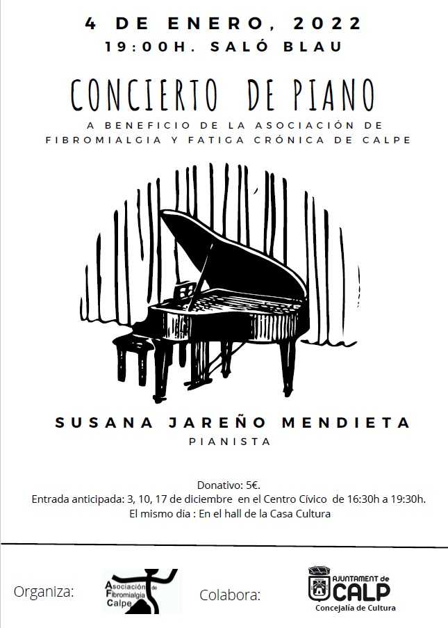 RECITAL DE PIANO A CARGO DE SUSANA JAREÑO MENDIETA.