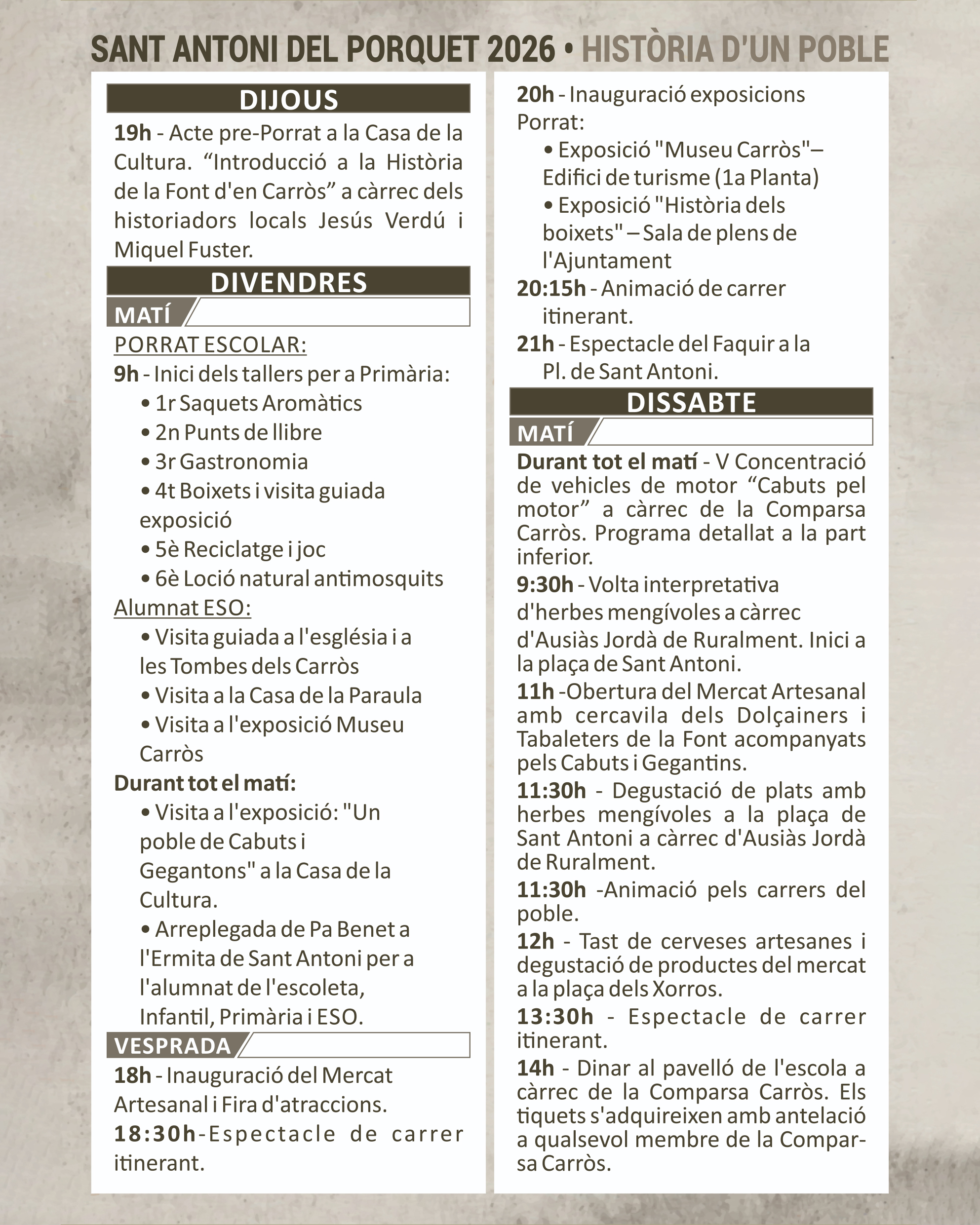 PORRAT DE SANT ANTONI ABAT