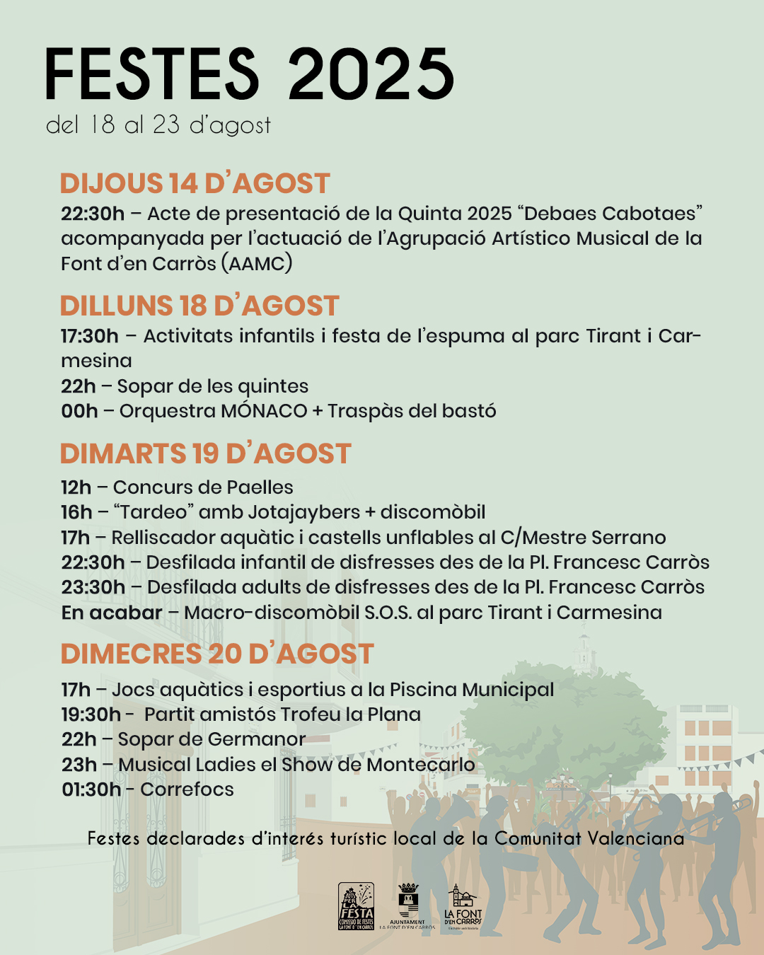 FIESTAS PATRONALES LA FONT D'EN CARRÒS 2025
