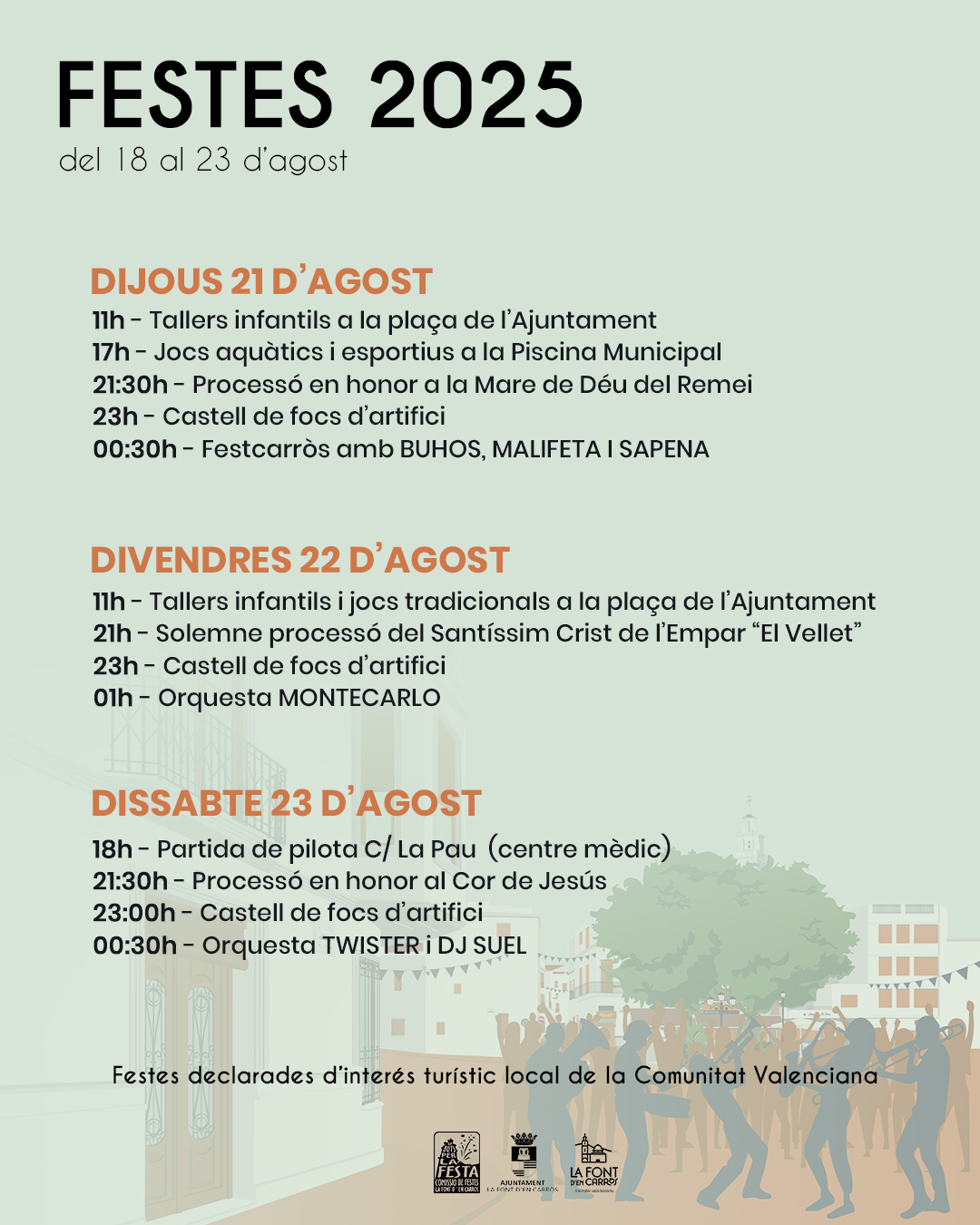 FIESTAS PATRONALES LA FONT D'EN CARRÒS 2025