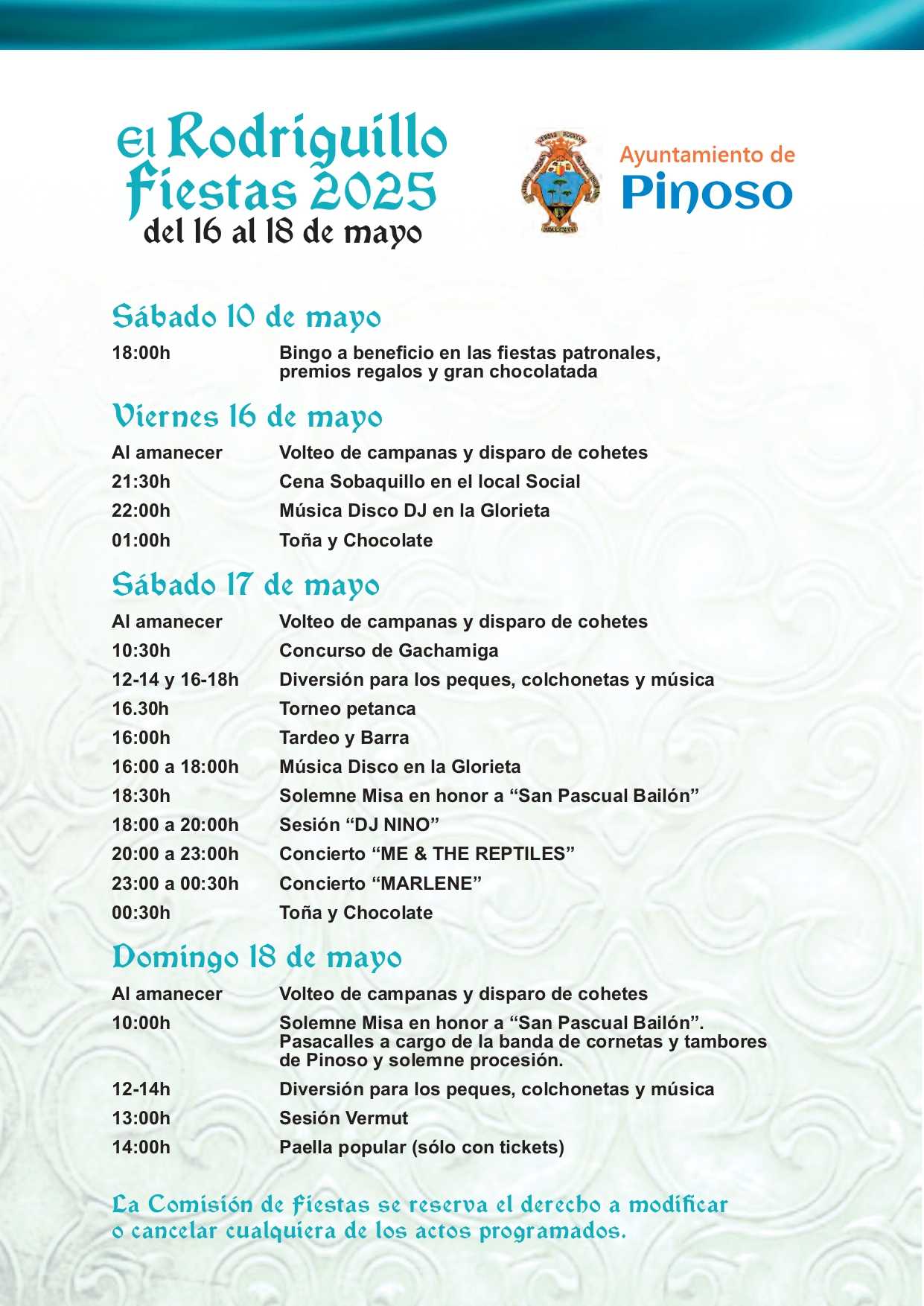 Fiestas de la pedanía del Rodriguillo de Pinoso