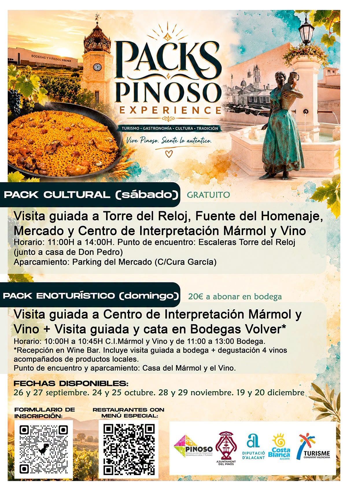 PACK CULTURAL: Ruta guiada por la historia de Pinoso
