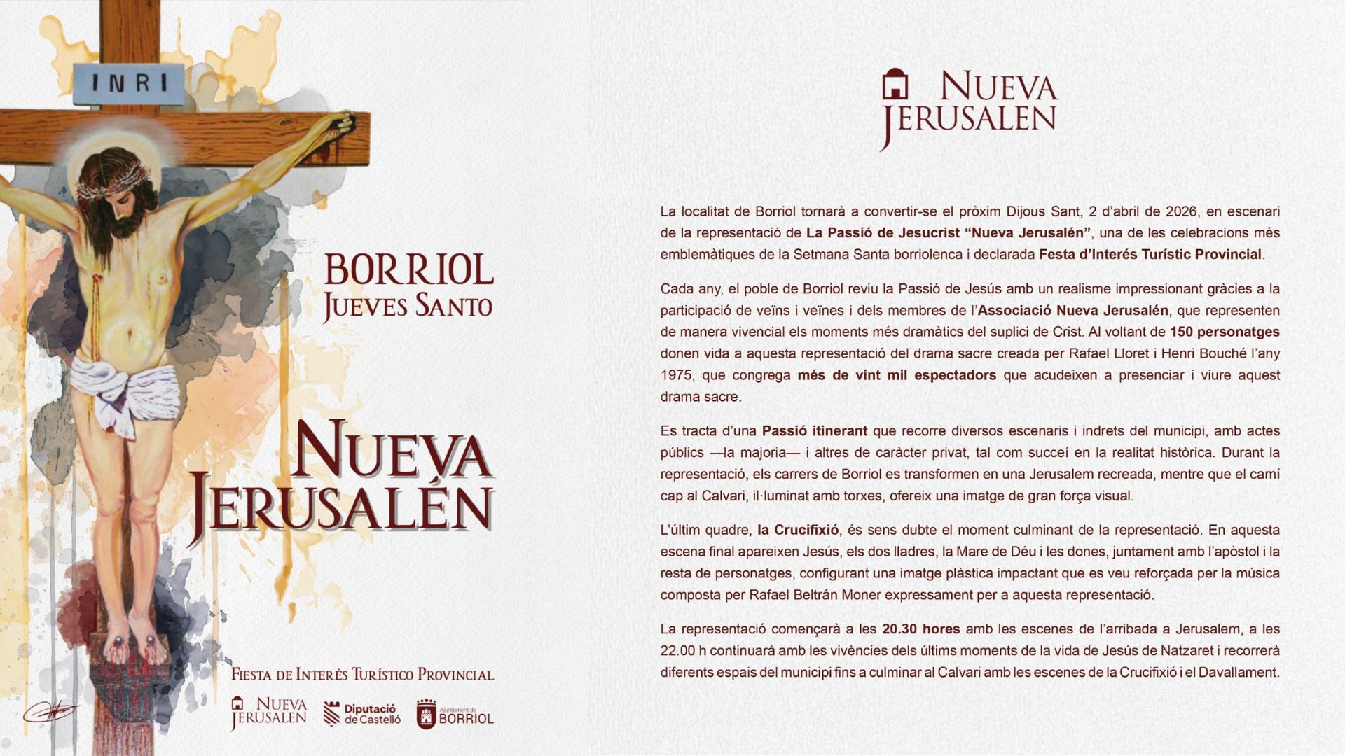 NUEVA JERUSALEN: PROGRAMA 2026