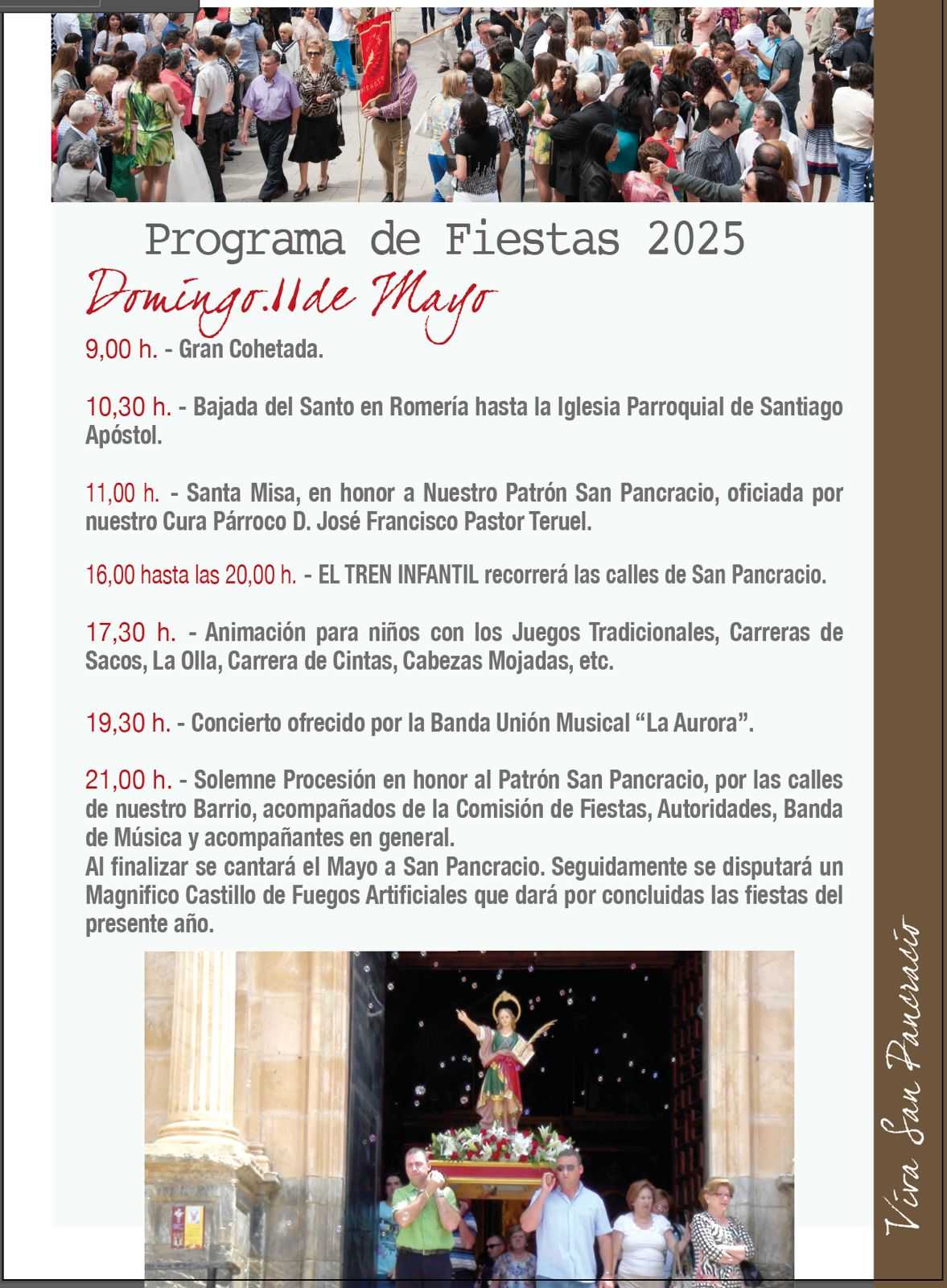 PROGRAMA FIESTAS SAN PANCRACIO 2025