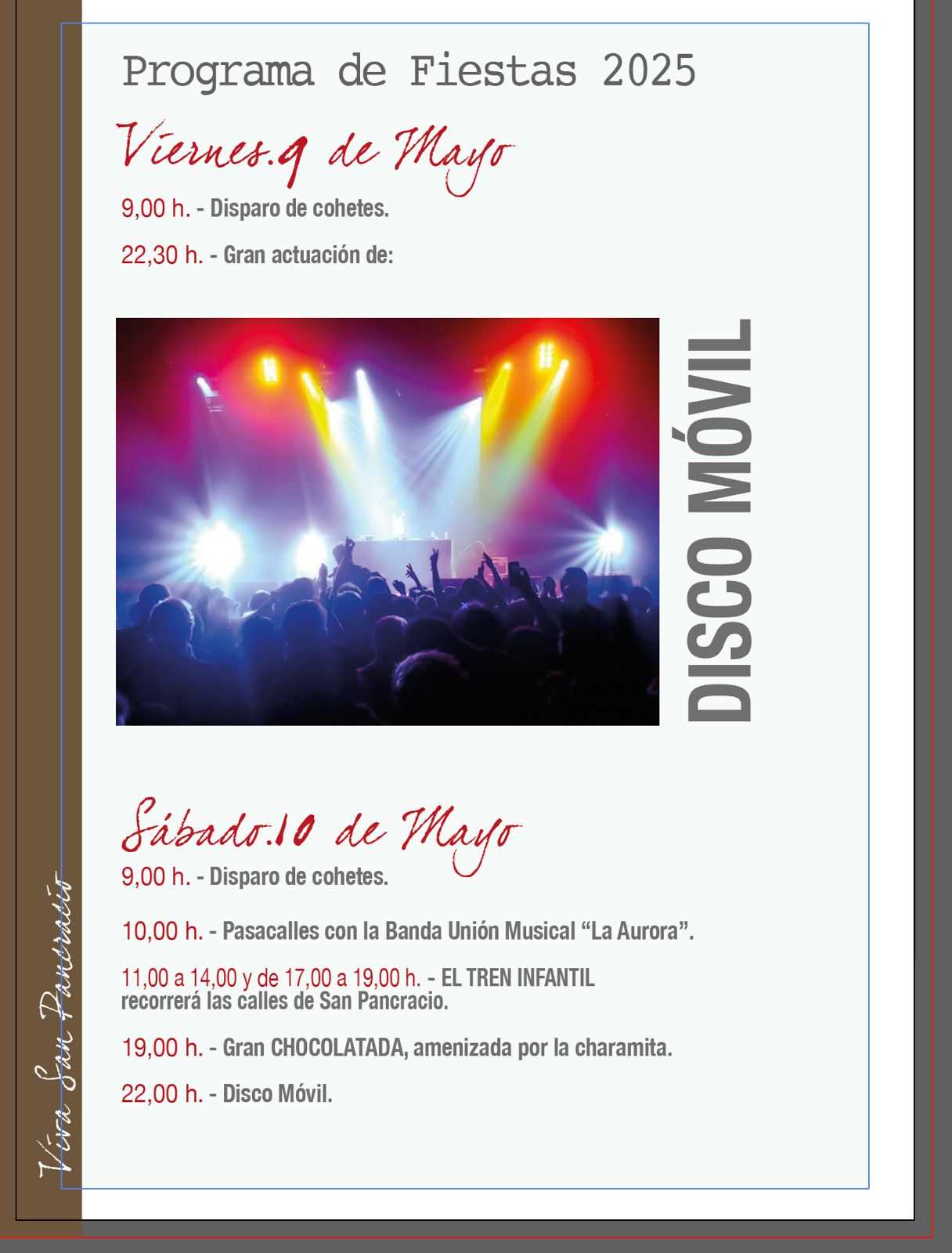 PROGRAMA FIESTAS SAN PANCRACIO 2025