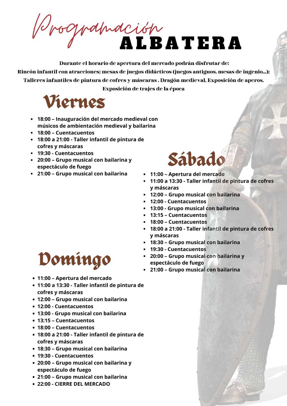 MERCADO MEDIEVAL ALBATERA 2025