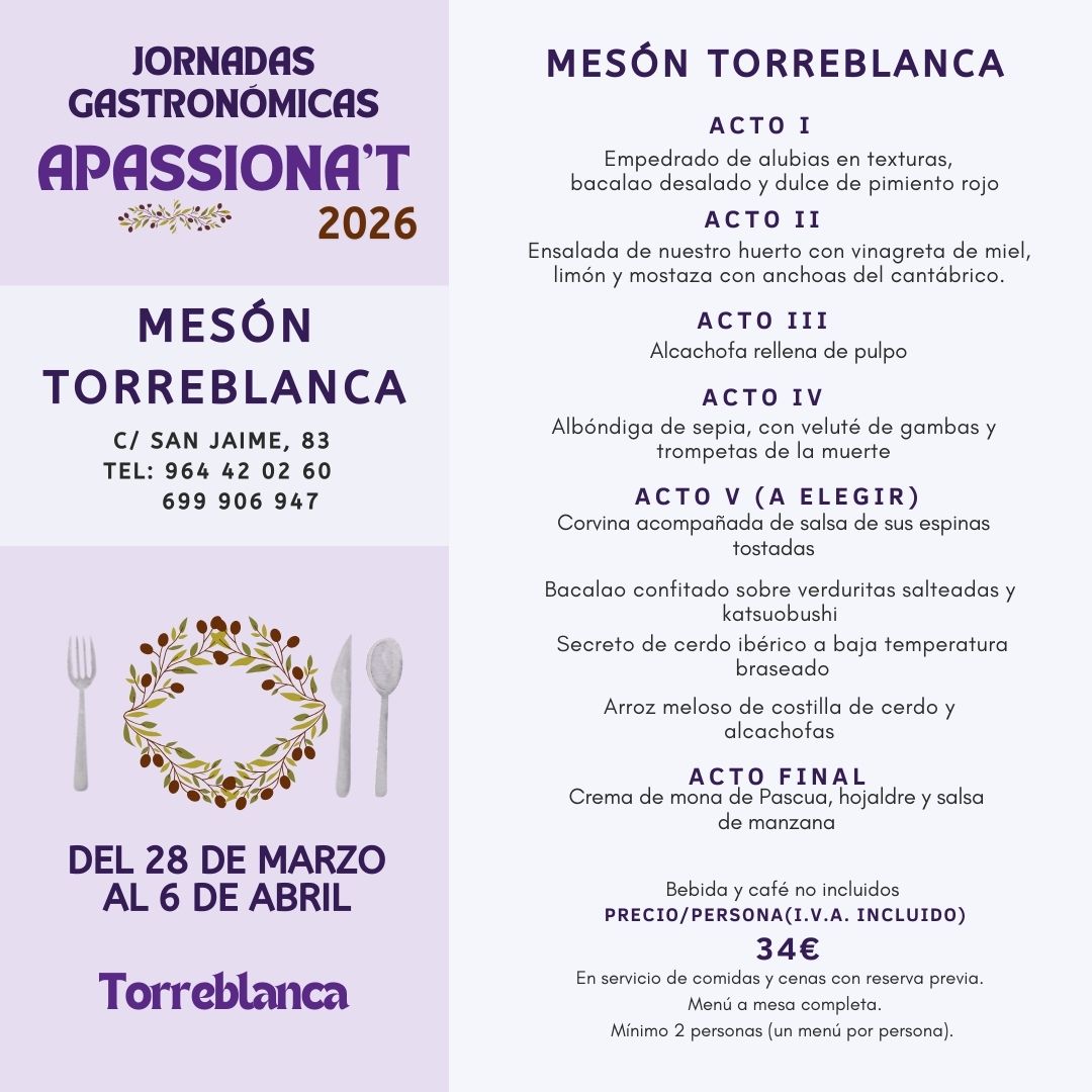 MENU MESÓN TORREBLANCA