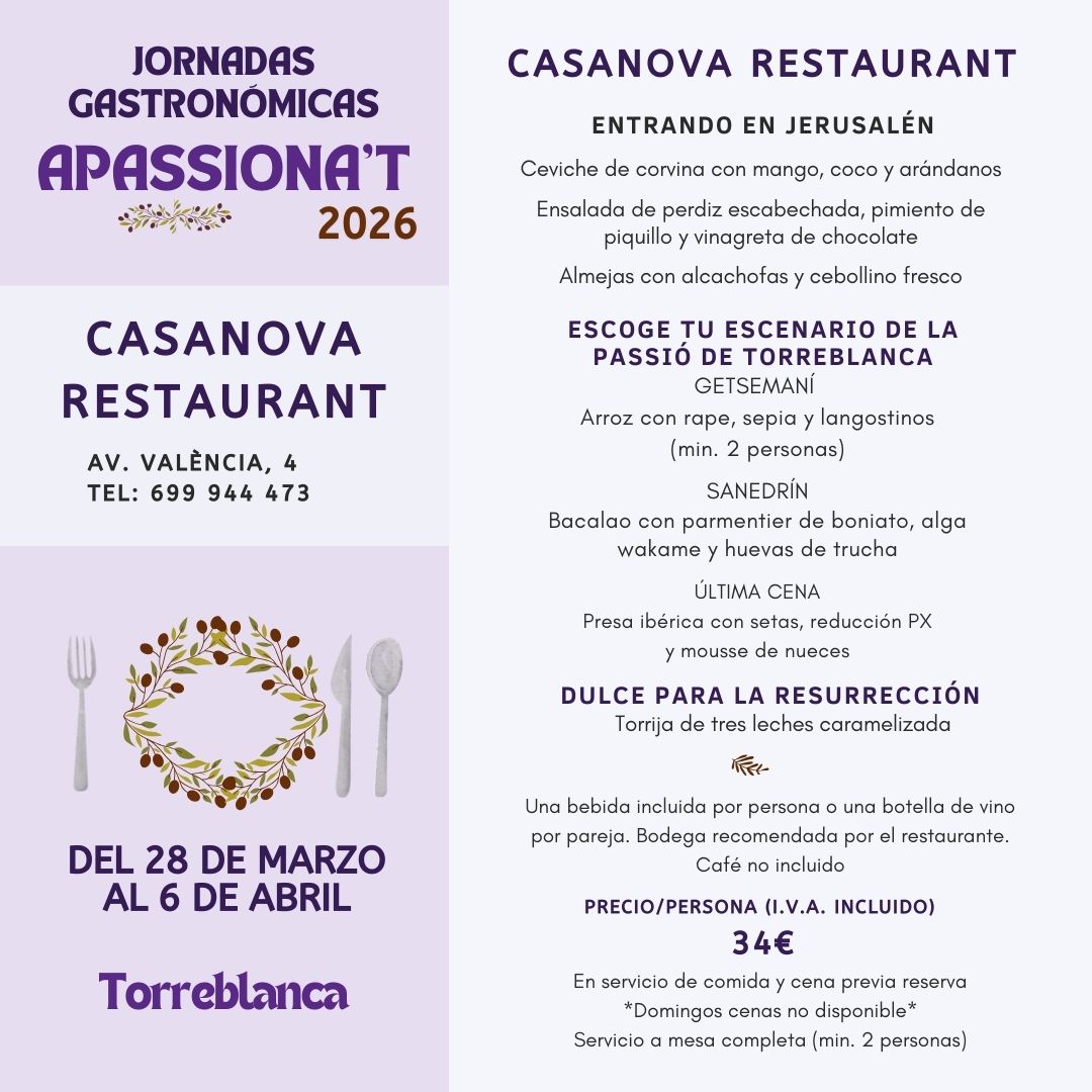 MENU CASANOVA RESTAURANT