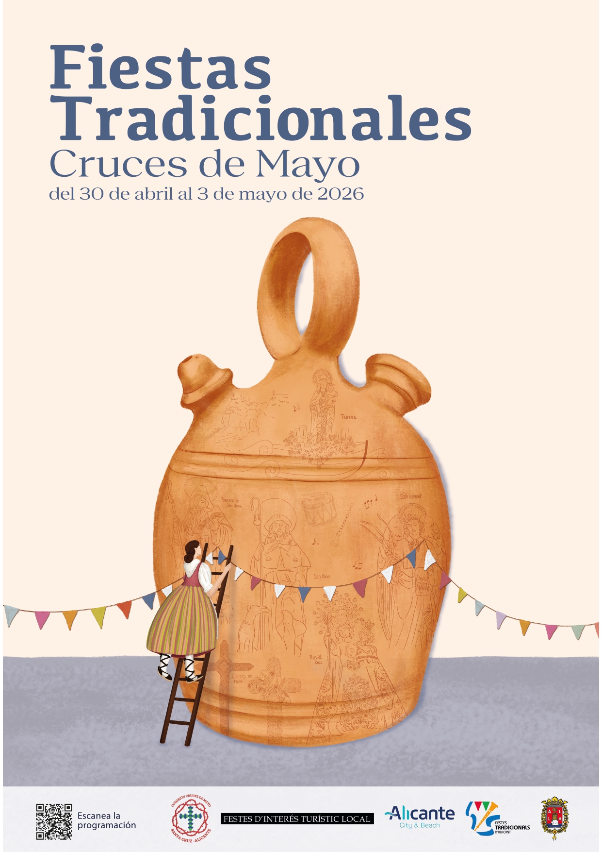Fiesta de las Cruces de Mayo en el barrio de Santa Cruz en Alicante