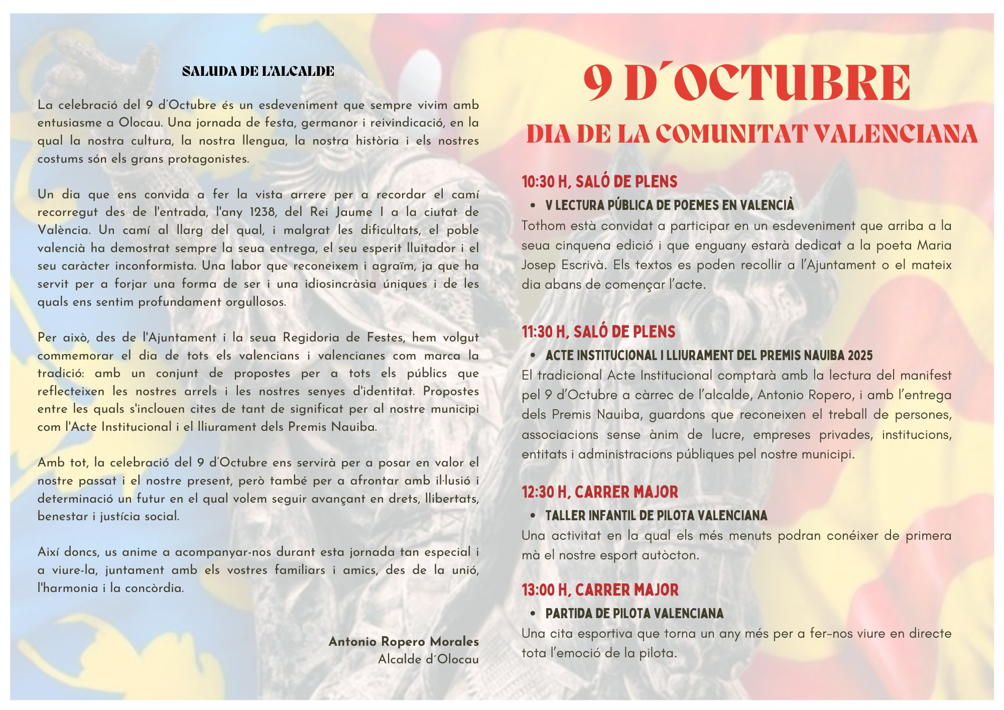 9 de octubre en Olocau