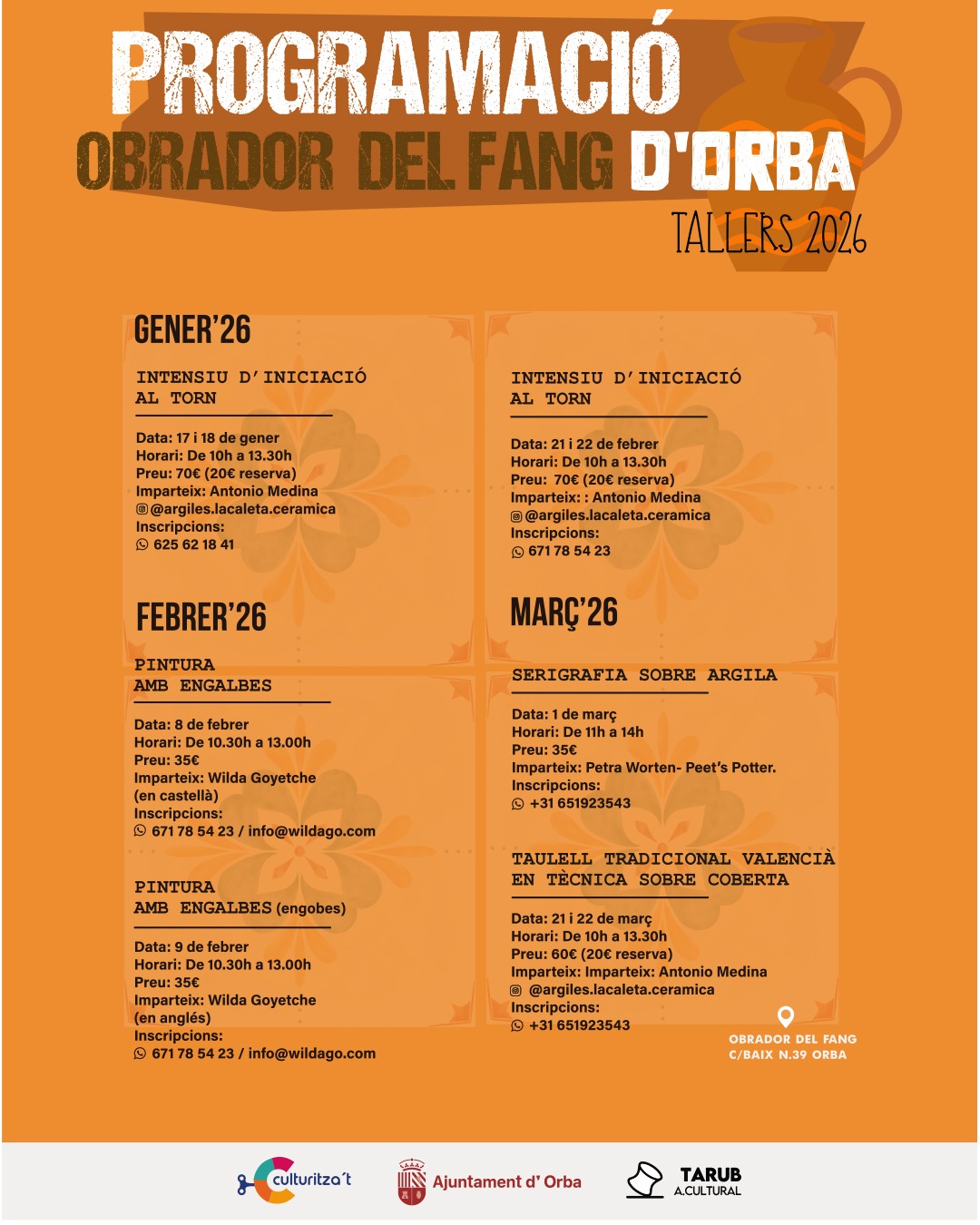 PROGRAMACIÓ OBRADOR DEL FANG TALLERS