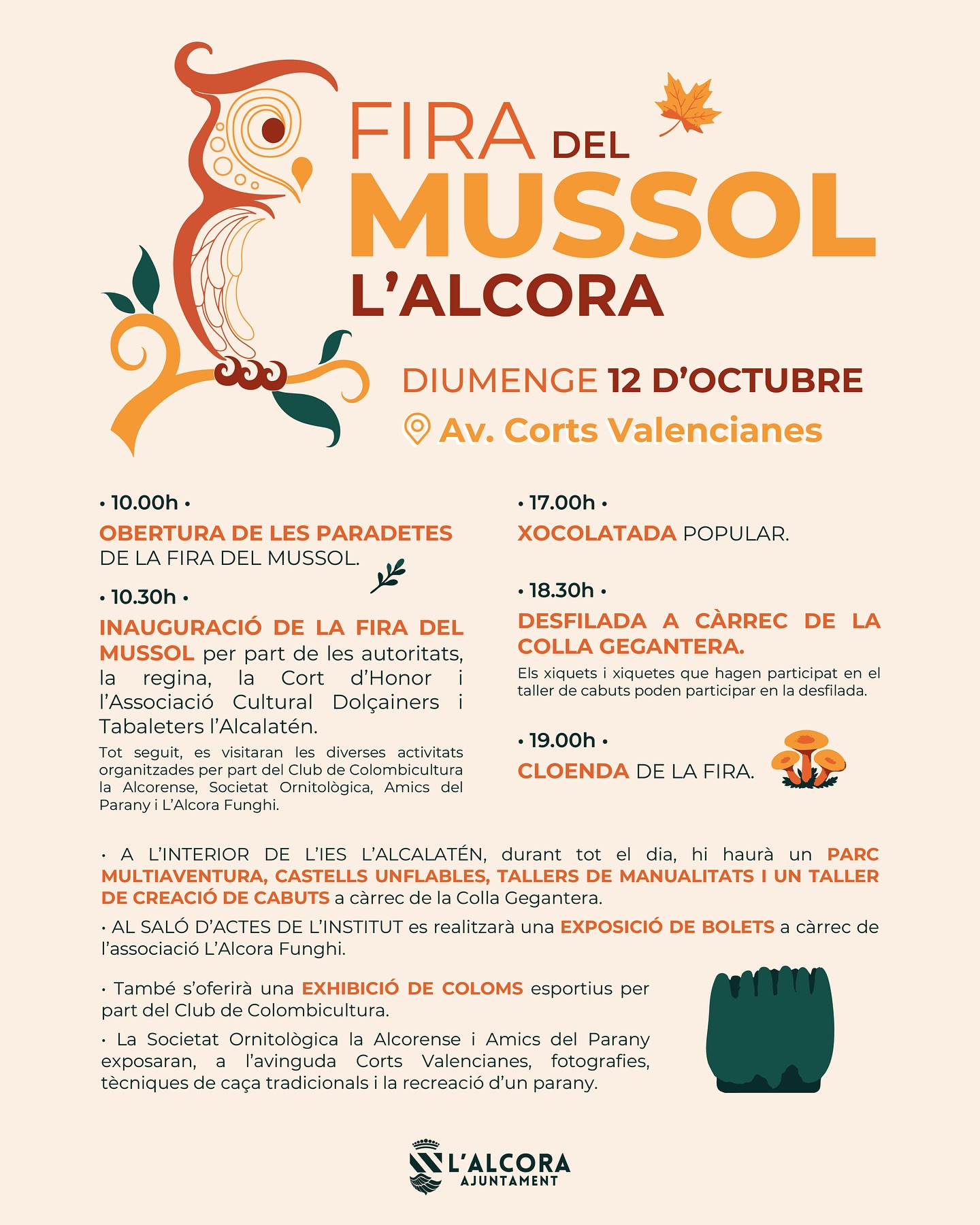 Programación Puente de Octubre L'Alcora. Celebramos el 9 de Octubre