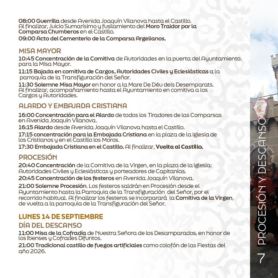 Guión de Actos Oficiales Ibi 2026