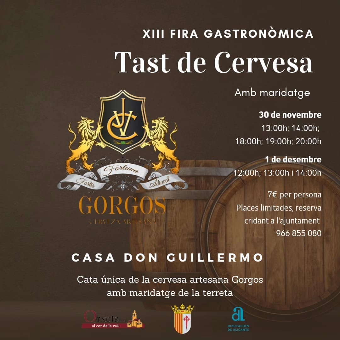 Feria Gastronómica de Orxeta cata cerveza