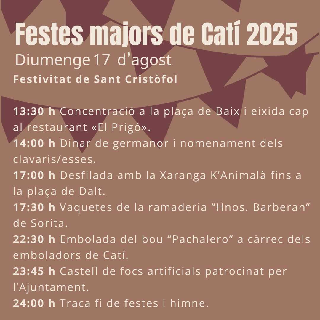 FIESTAS MAYORES DE CATÍ 2025