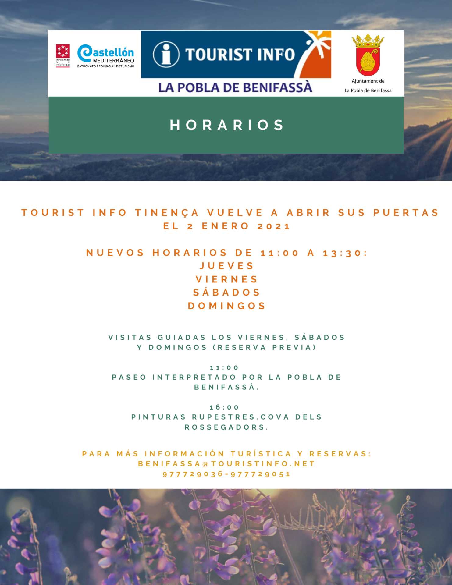 TOURIST INFO TINENÇA DE BENIFASSÀ
