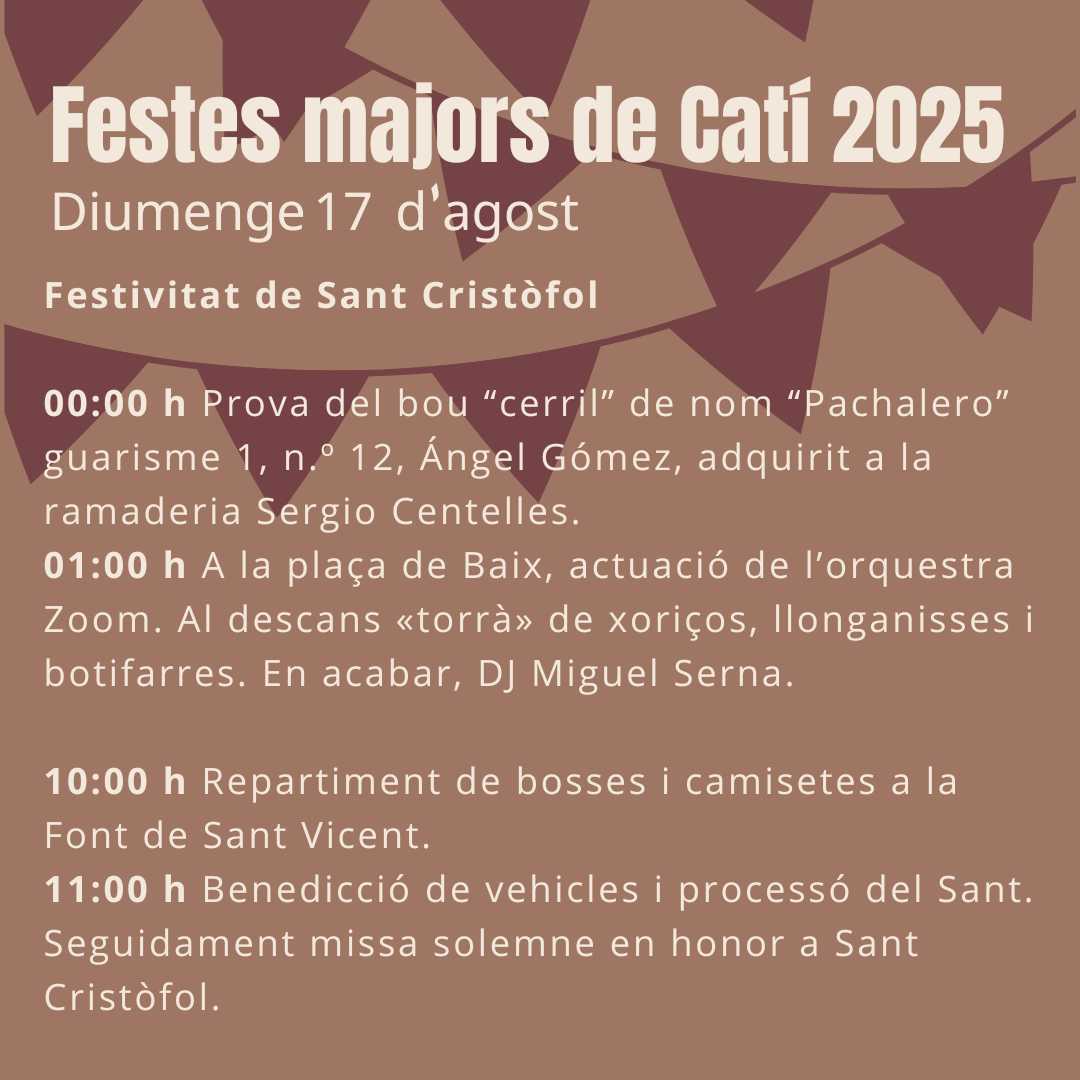 FIESTAS MAYORES DE CATÍ 2025