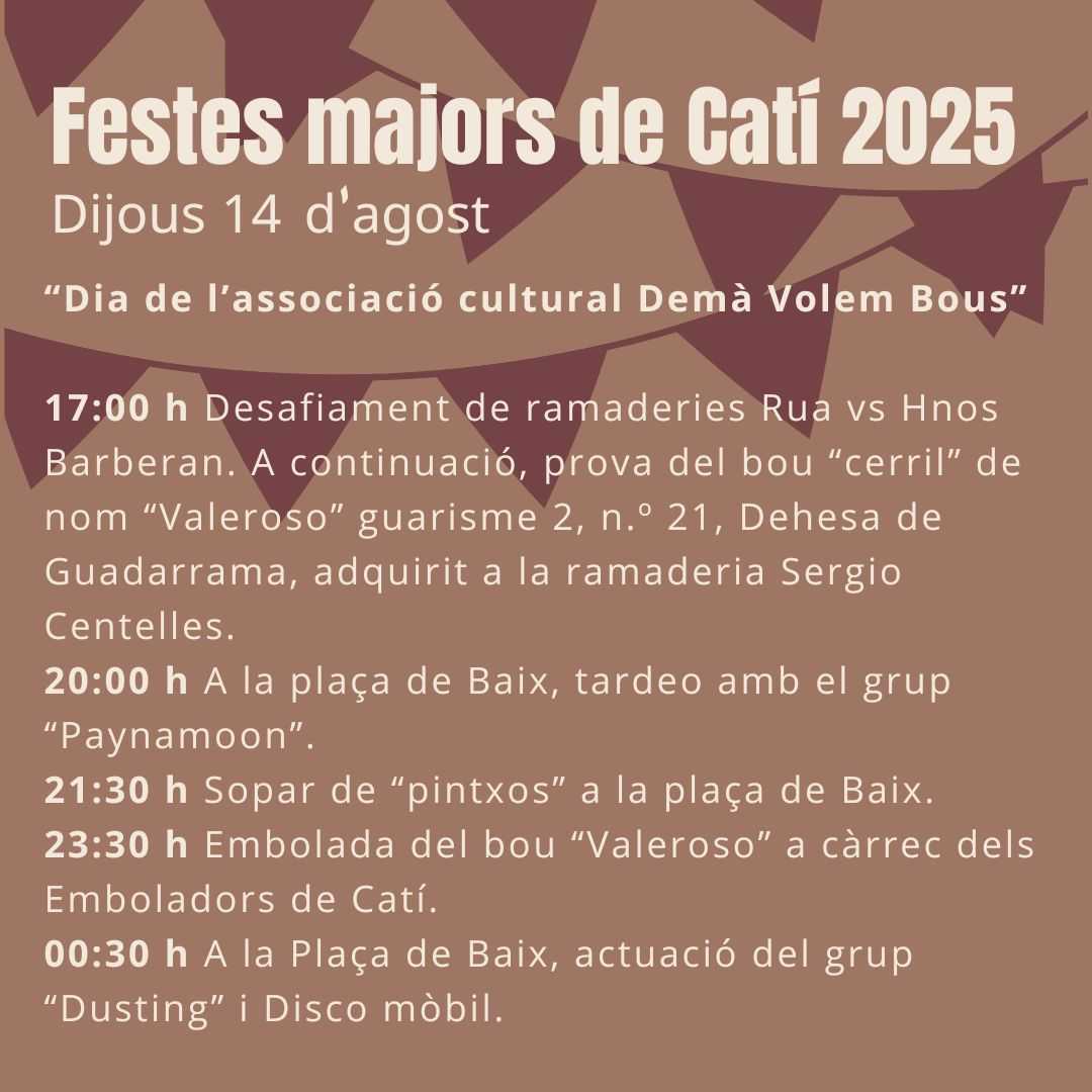FIESTAS MAYORES DE CATÍ 2025