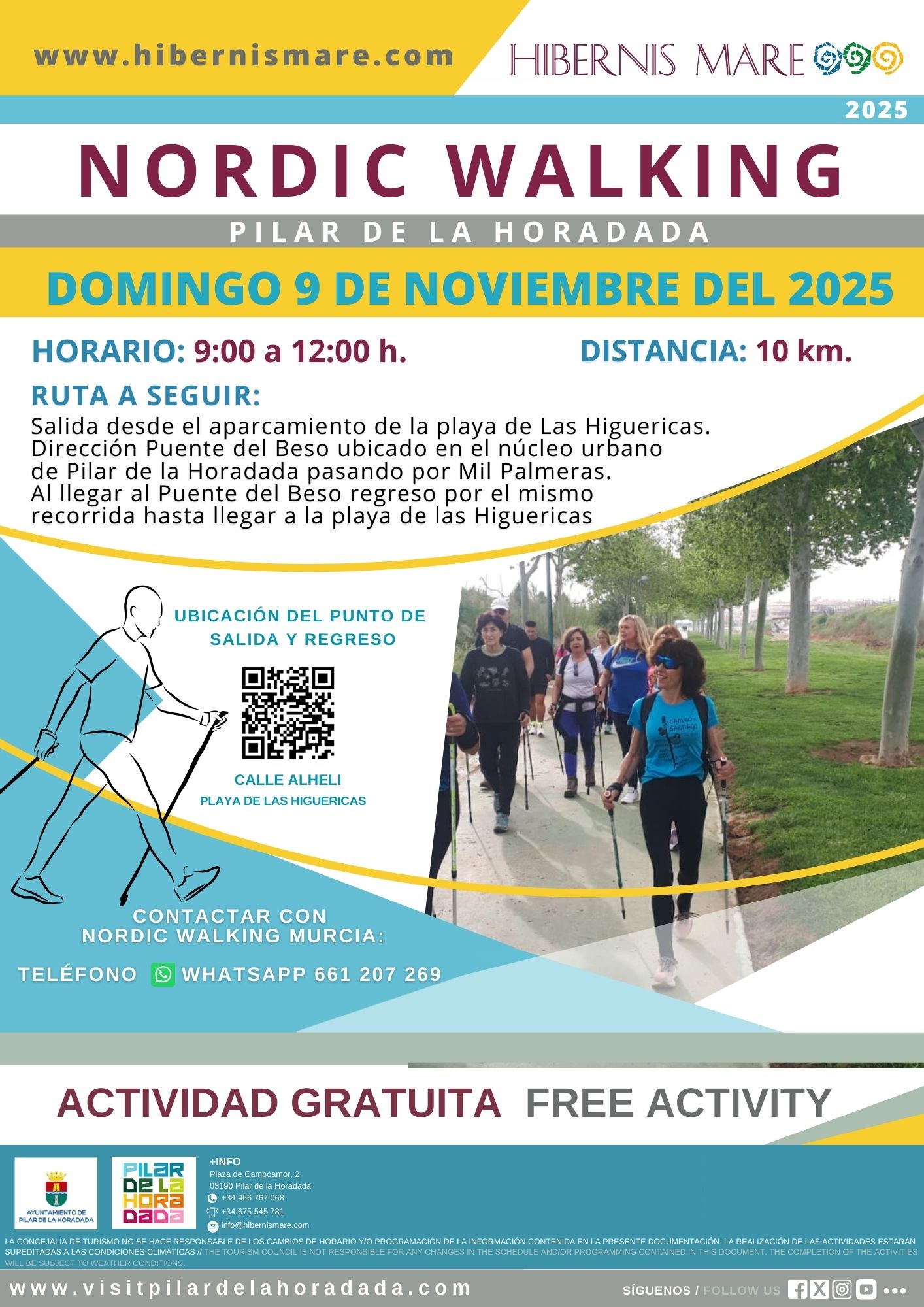 NORDIC WALKING MEETING POINT- HIBERNIS MARE, TU PLAYA DE INVIERNO EN PILAR DE LA HORADADA