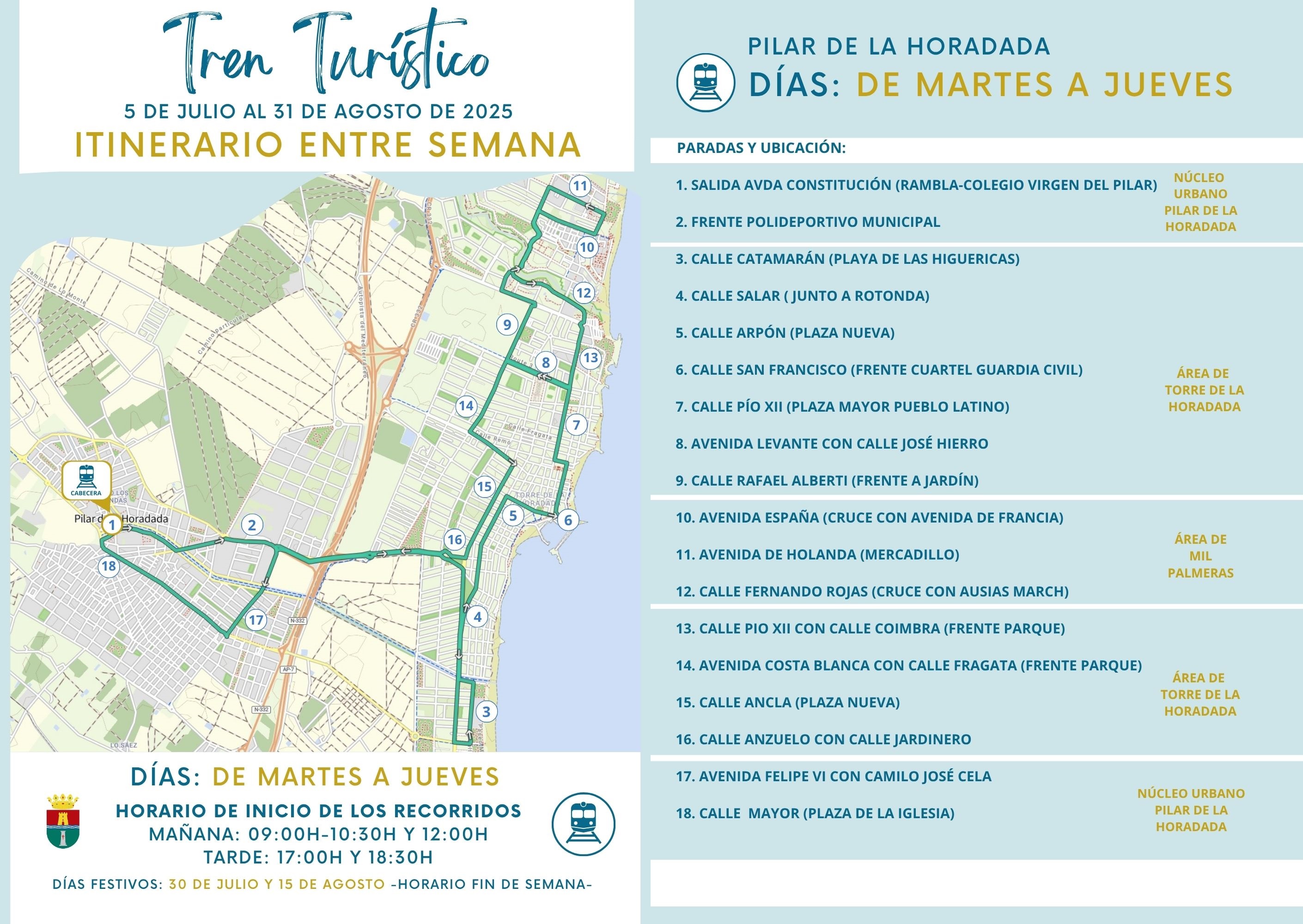 TREN TURÍSTICO PILAR DE LA HORADADA