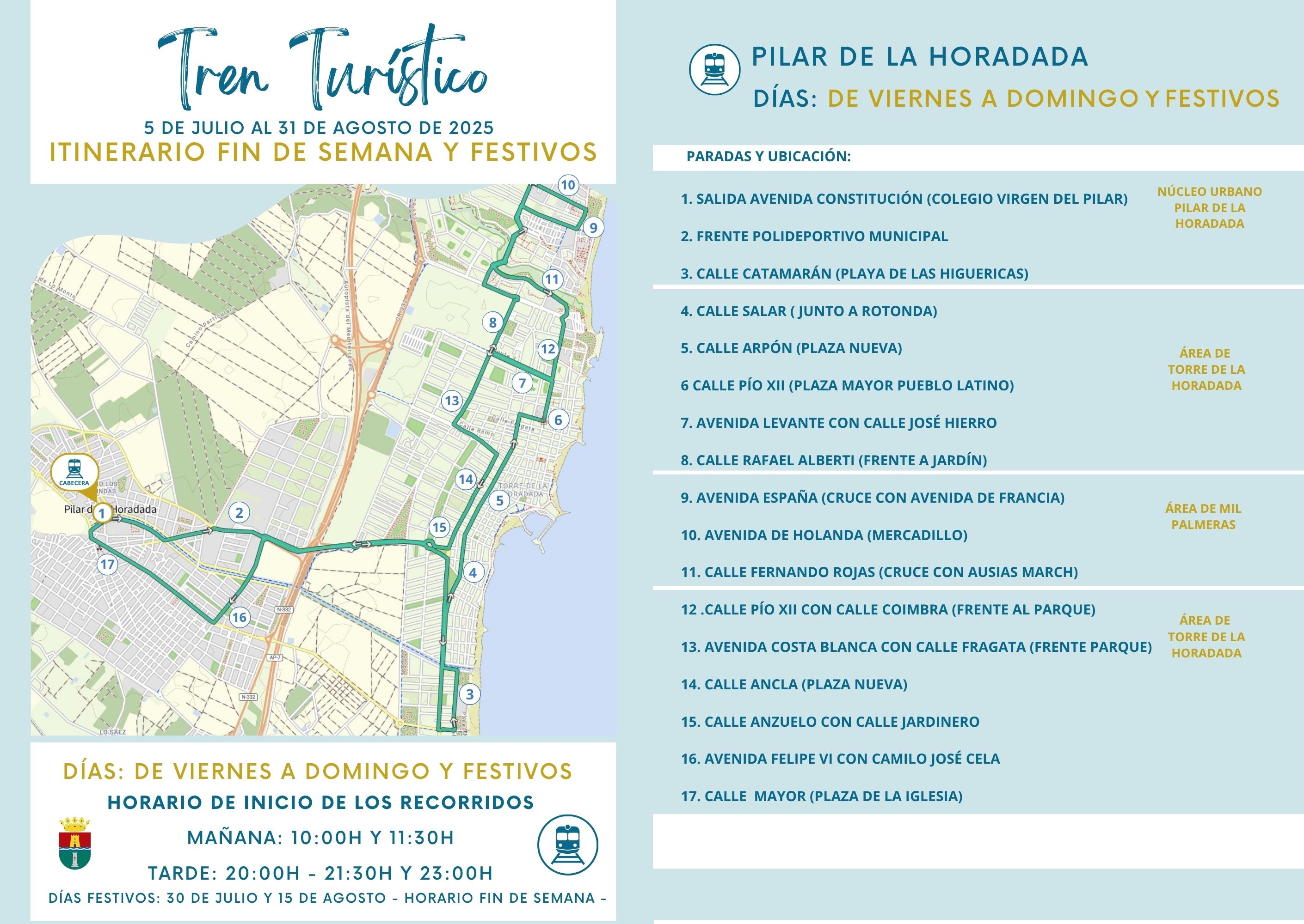 TREN TURÍSTICO PILAR DE LA HORADADA