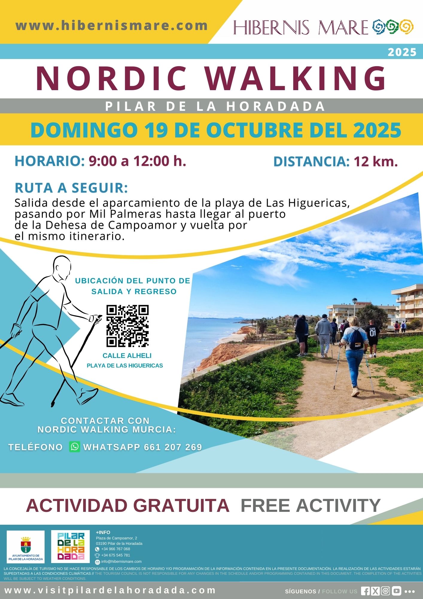 NORDIC WALKING MEETING POINT- HIBERNIS MARE, TU PLAYA DE INVIERNO EN PILAR DE LA HORADADA