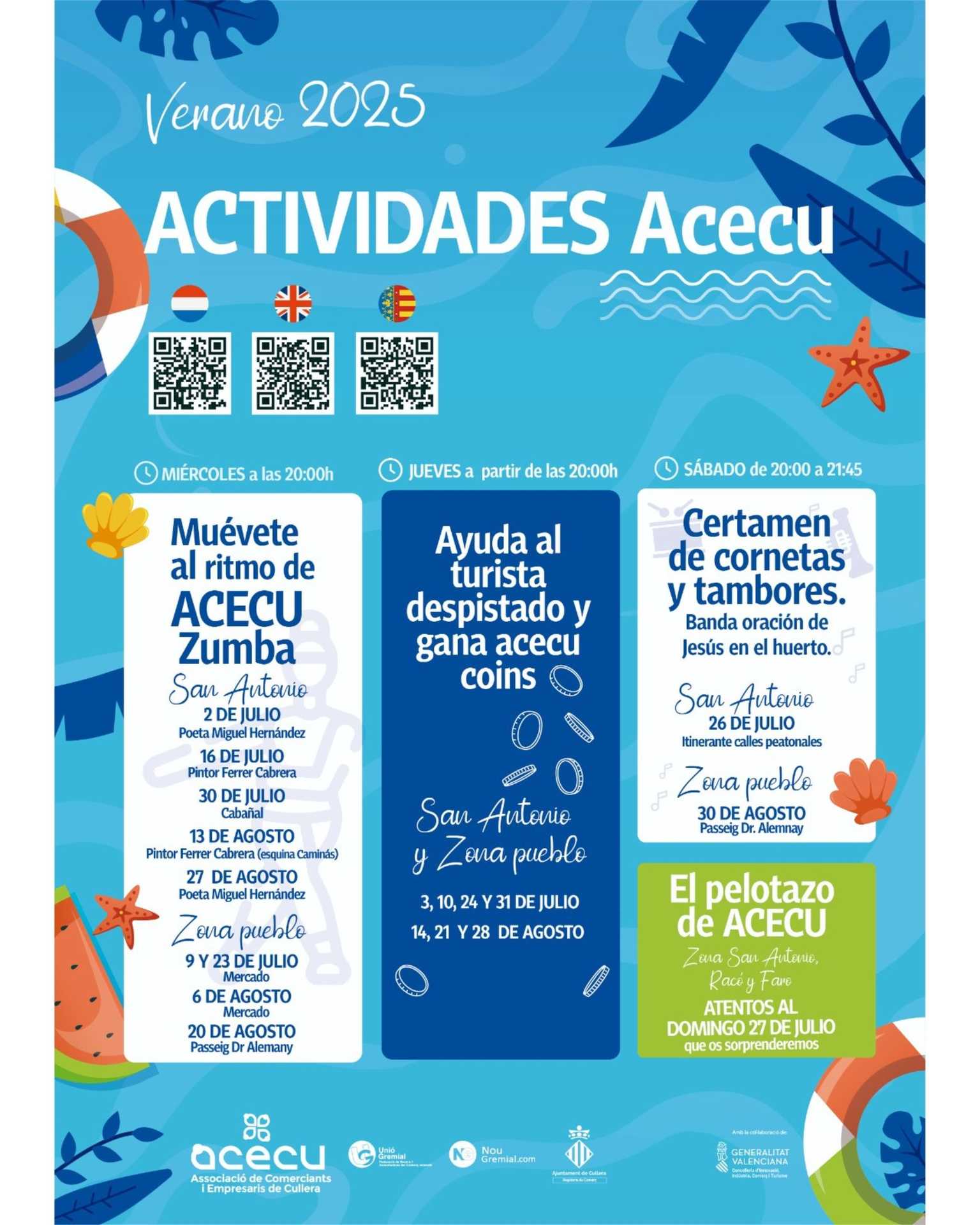 Actividades calles peatonales