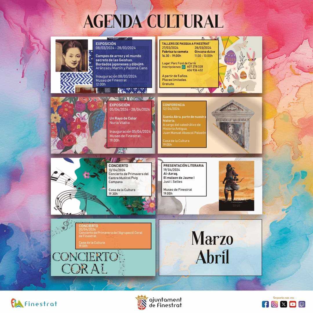 Agenda Cultural Marzo Abril