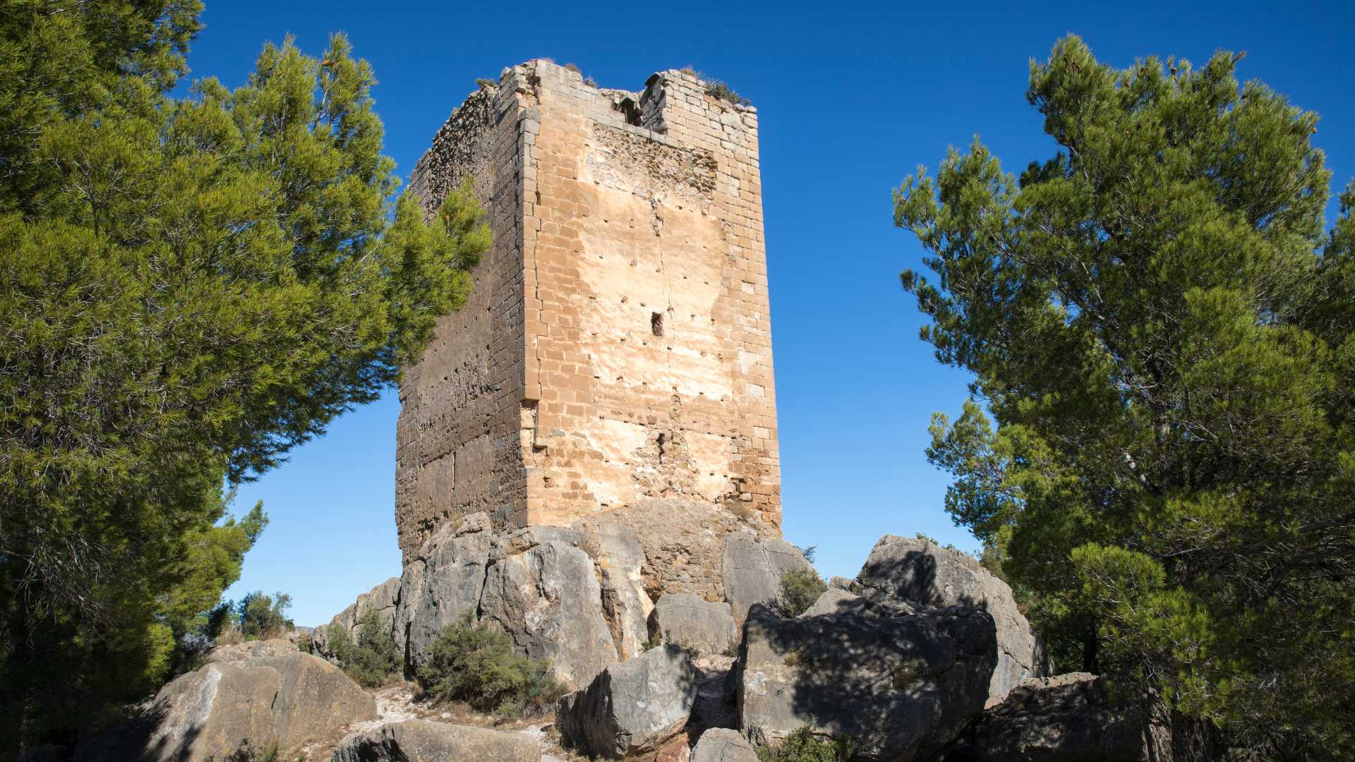 Castillo, ermita de San Roque o Santa Águeda la Vieja y cintas murarias