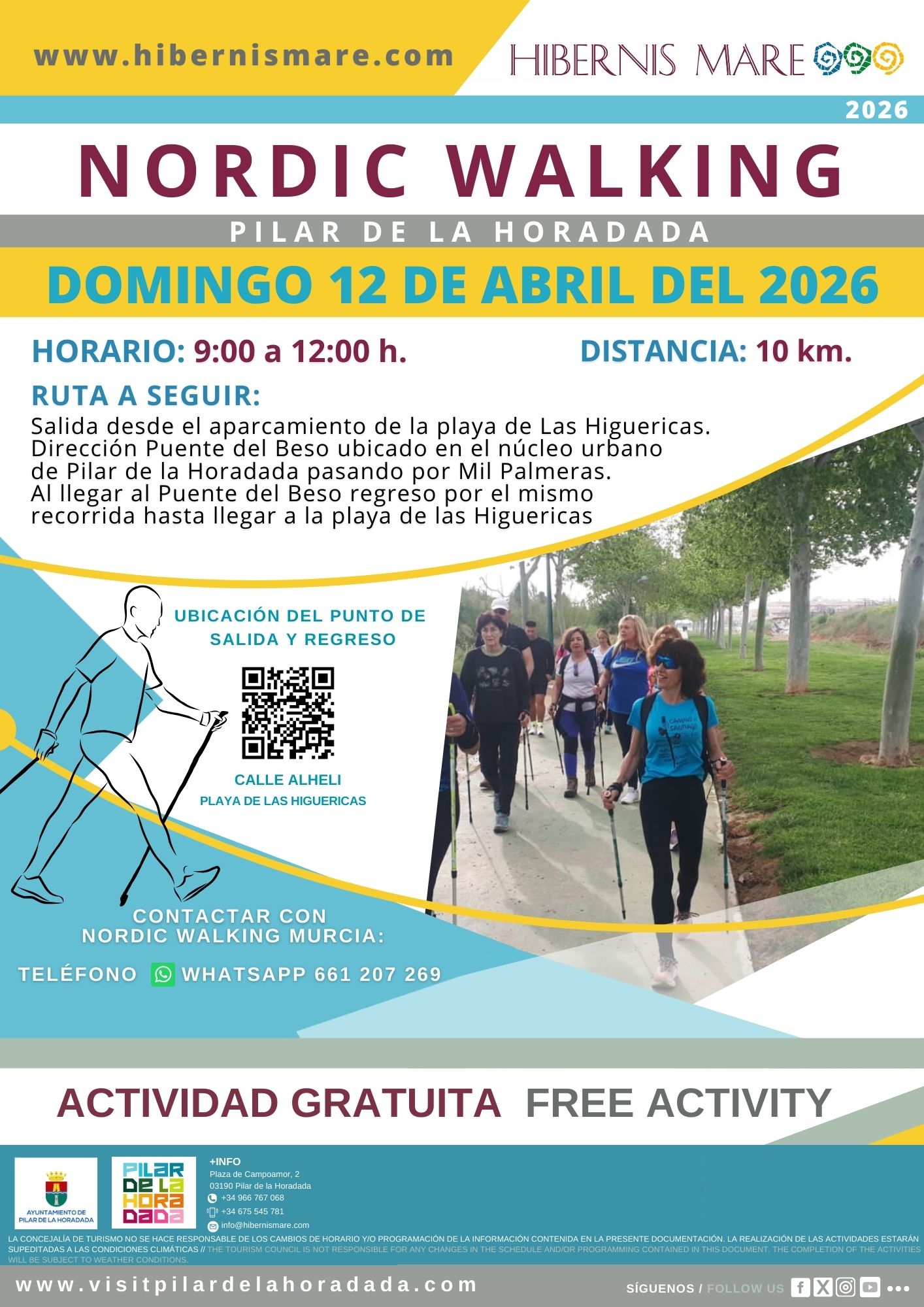 NORDIC WALKING MEETING POINT- HIBERNIS MARE, TU PLAYA DE INVIERNO EN PILAR DE LA HORADADA