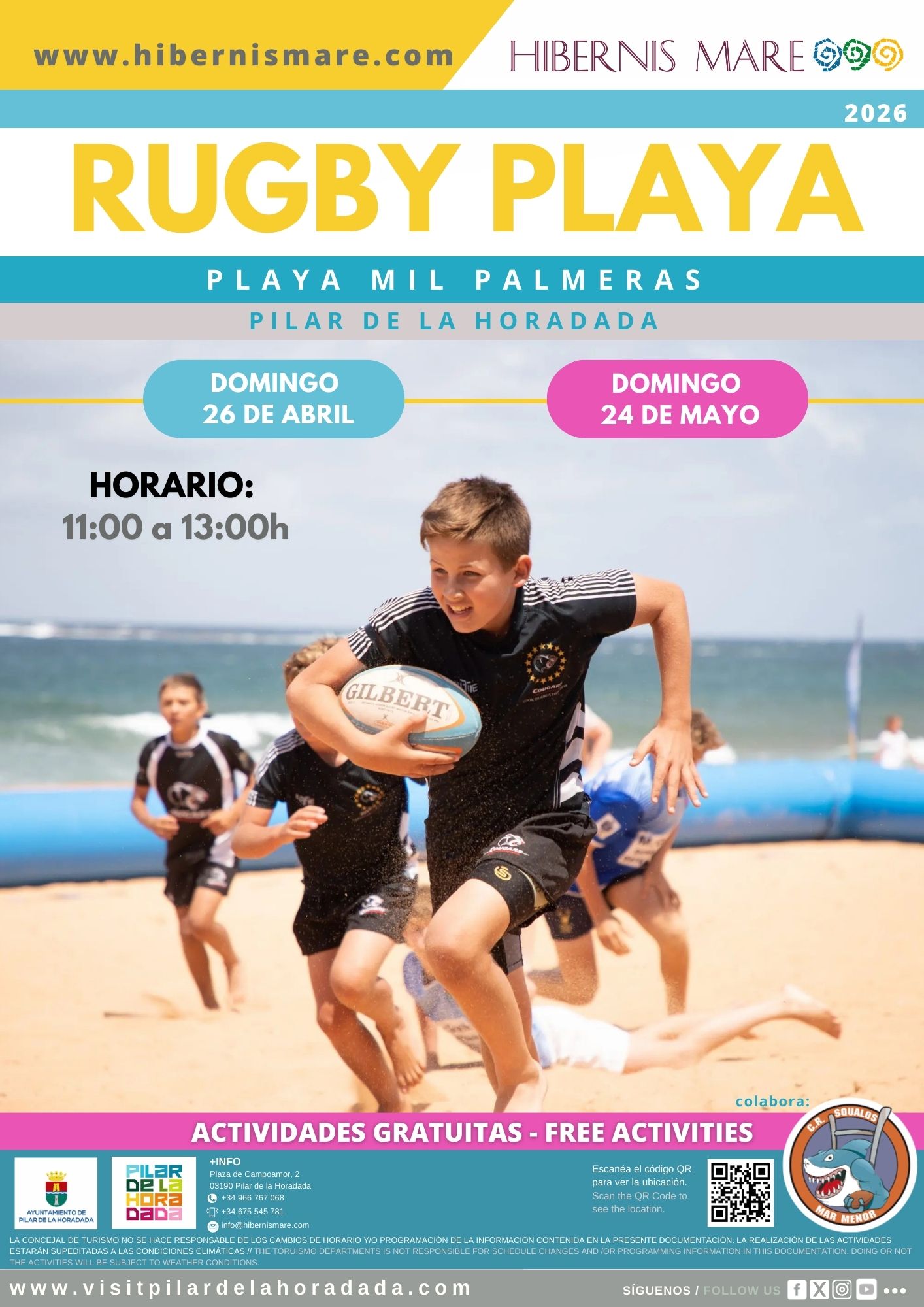RUGBY PLAYA- HIBERNIS MARE, TU PLAYA DE INVIERNO EN PILAR DE LA HORADADA