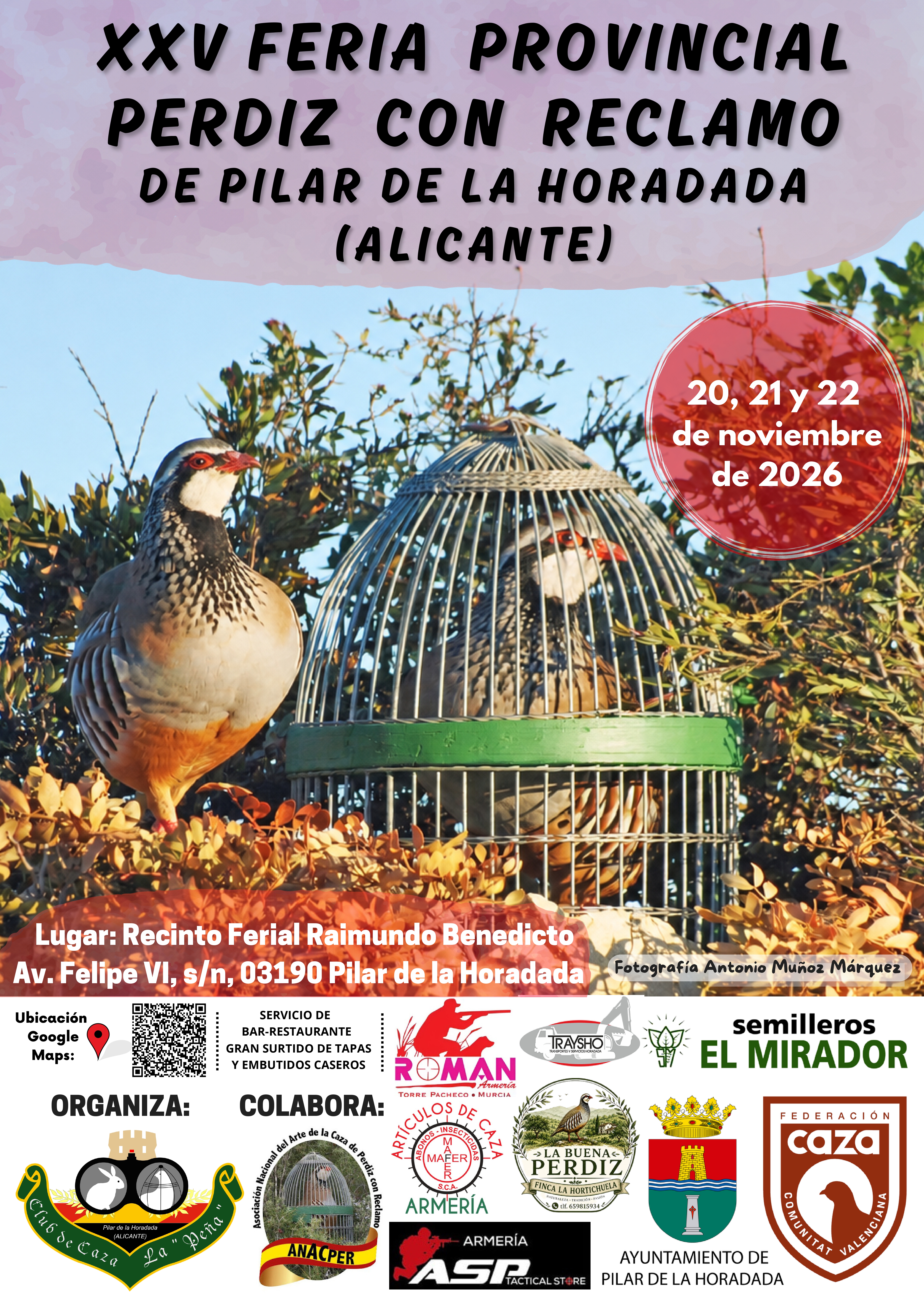 FERIA PROVINCIAL PERDIZ CON RECLAMO EN PILAR DE LA HORADADA