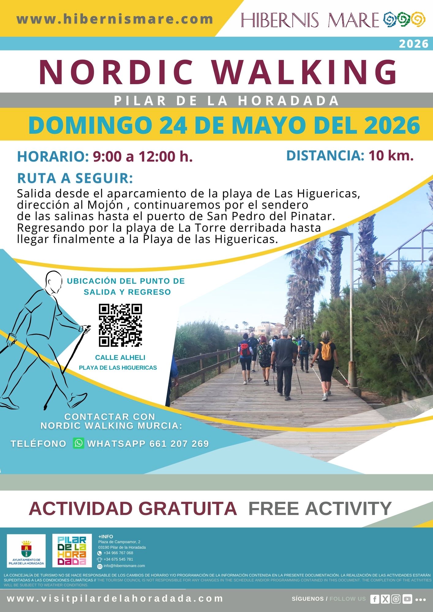 NORDIC WALKING MEETING POINT- HIBERNIS MARE, TU PLAYA DE INVIERNO EN PILAR DE LA HORADADA