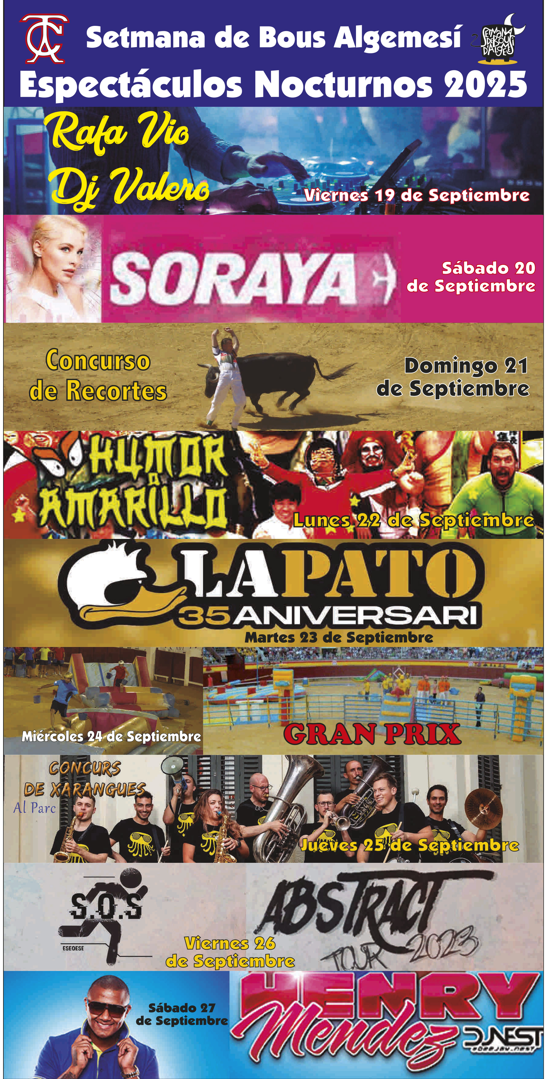 SEMANA DE TOROS DE ALGEMESÍ 2025