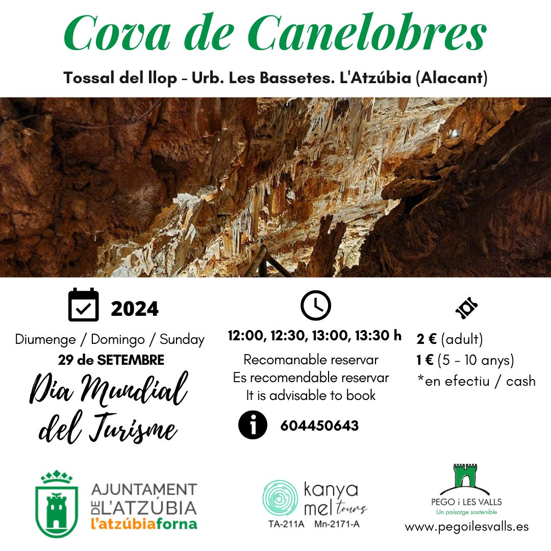 Visitas guiadas a la Cueva de Canelobres