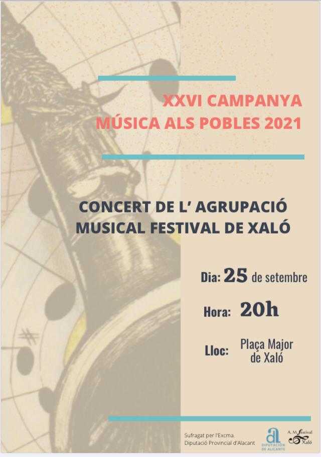 'Música als pobles 2021' - Concierto en Xaló