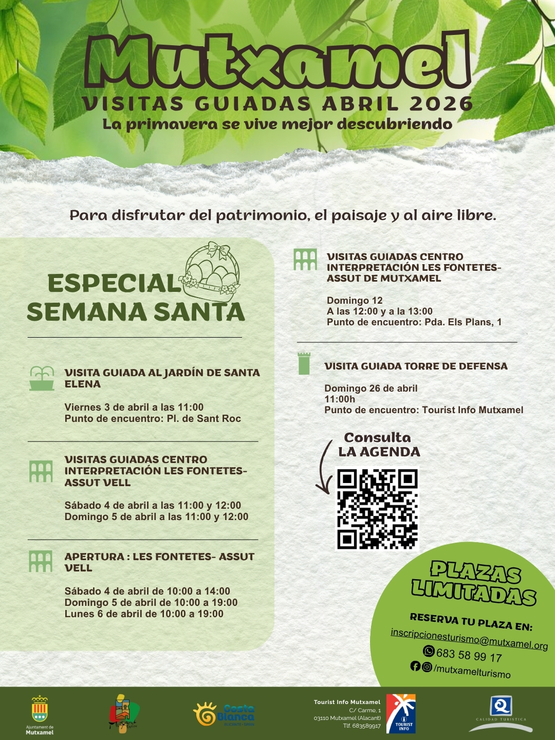 Programación Turismo Mutxamel Abril 2026