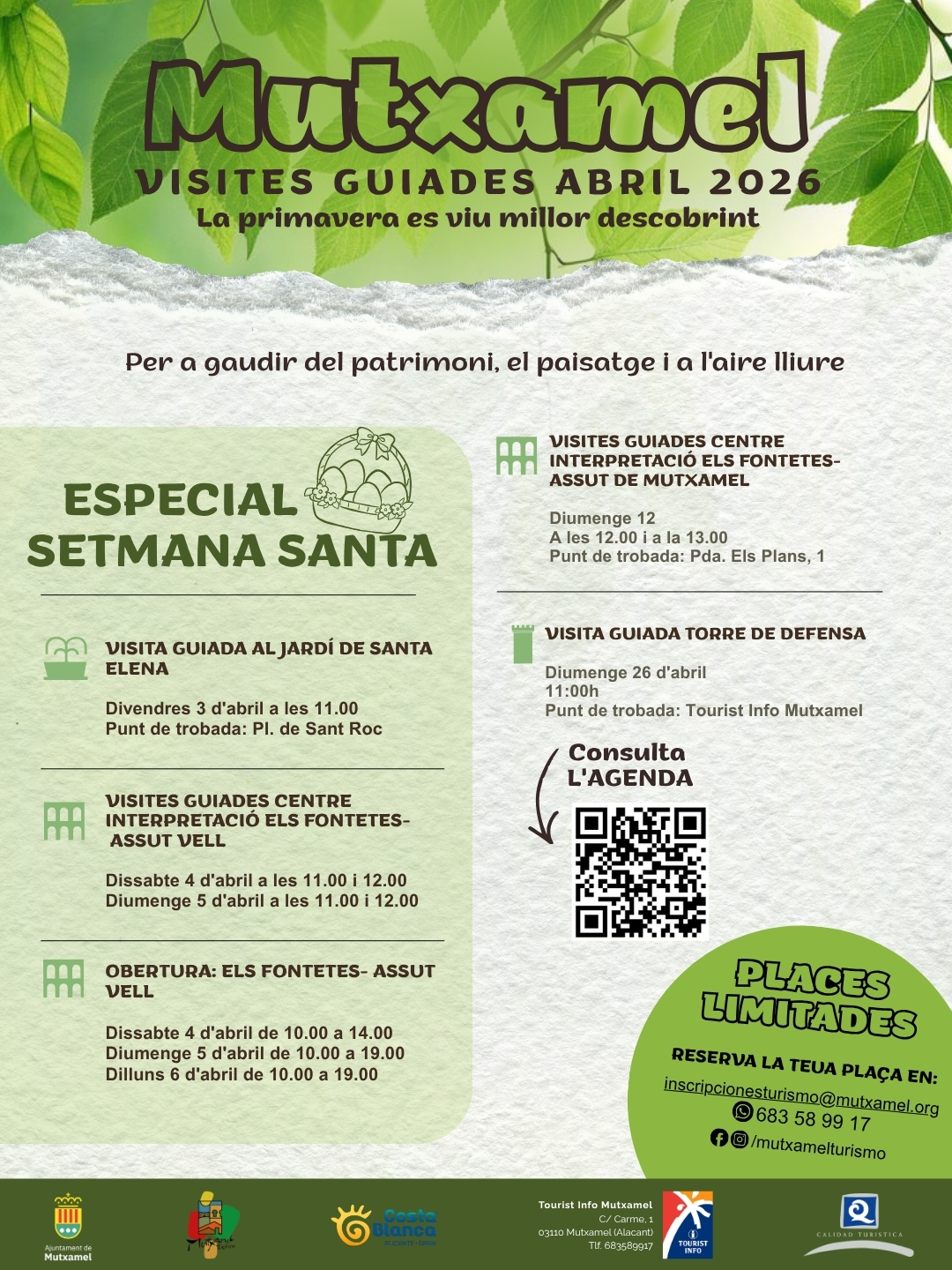 Programació Turisme Mutxamel Abril 2026