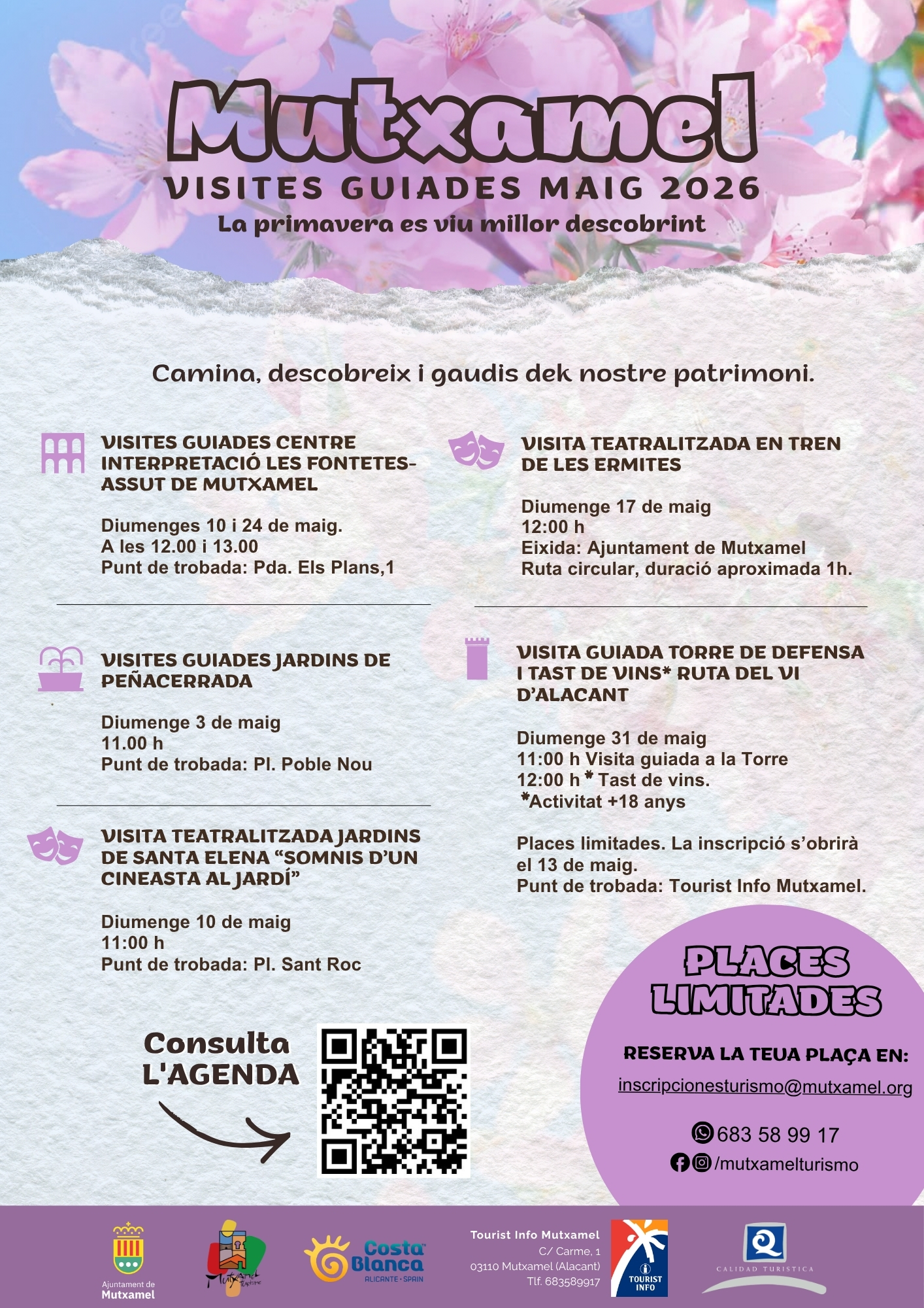 Maig a Mutxamel: programació de turisme i patrimoni