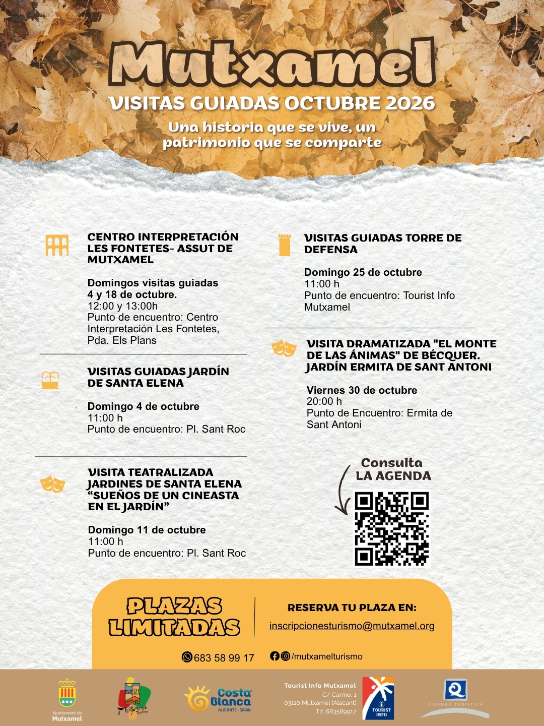 VISITAS GUIADAS Y TEATRALIZADAS OCTUBRE 2026